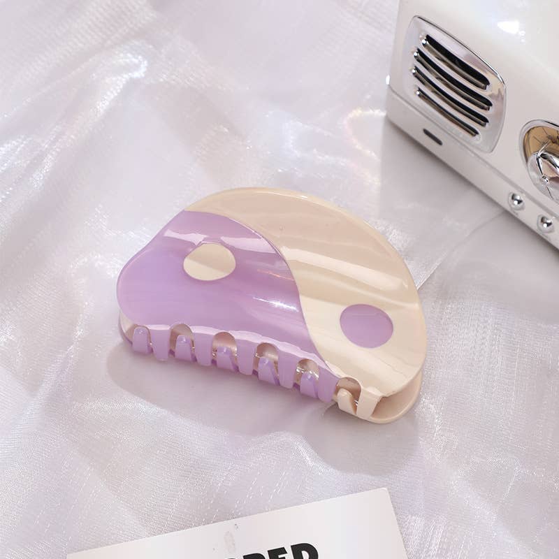 Whimsical Yin - Yang Inspired Acetate Hair Claw