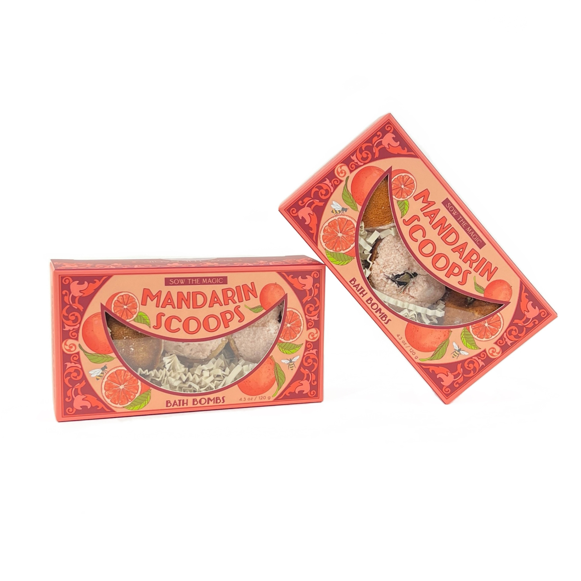 Mandarin Scoops Bath Bomb Gift Set made with Botanicals + Fruit