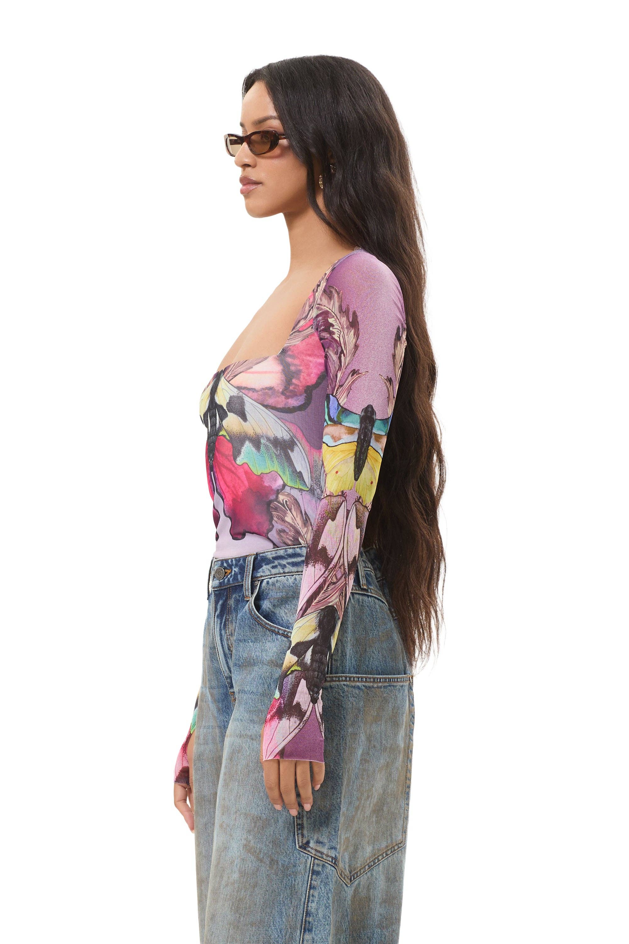 Ines Top - Ornate Butterfly