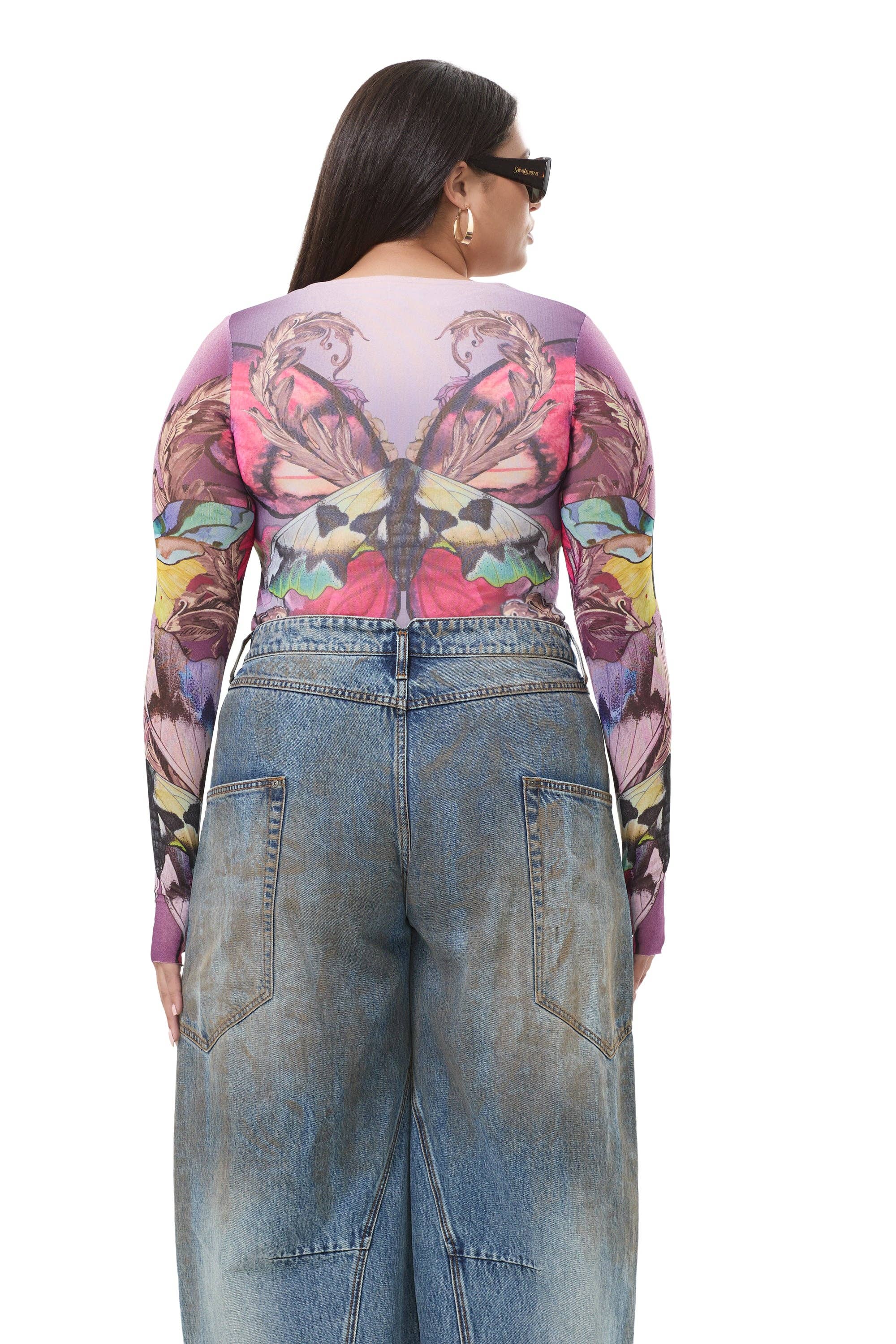 Ines Top - Ornate Butterfly