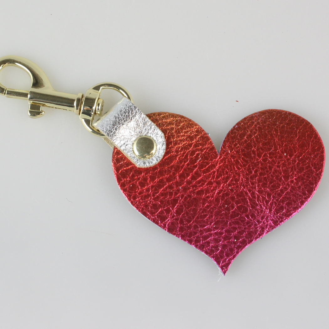 Metallic Leather Keychains: 5 SHAPES!