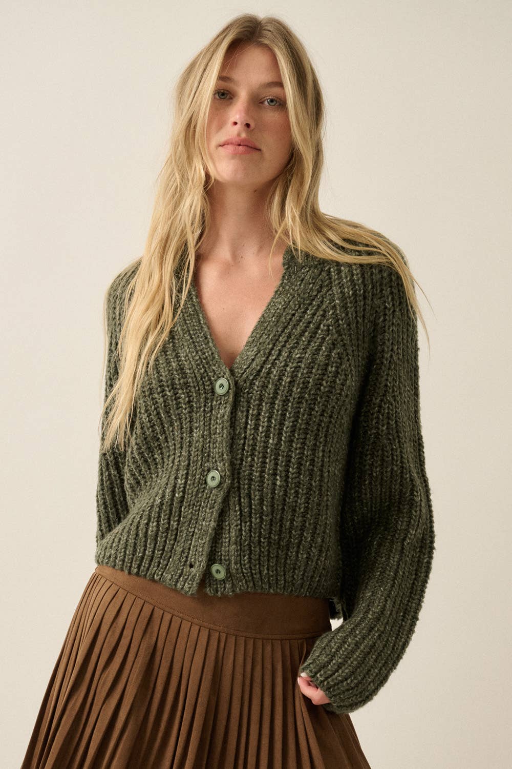 Confetti Button-Front Cardigan Sweater