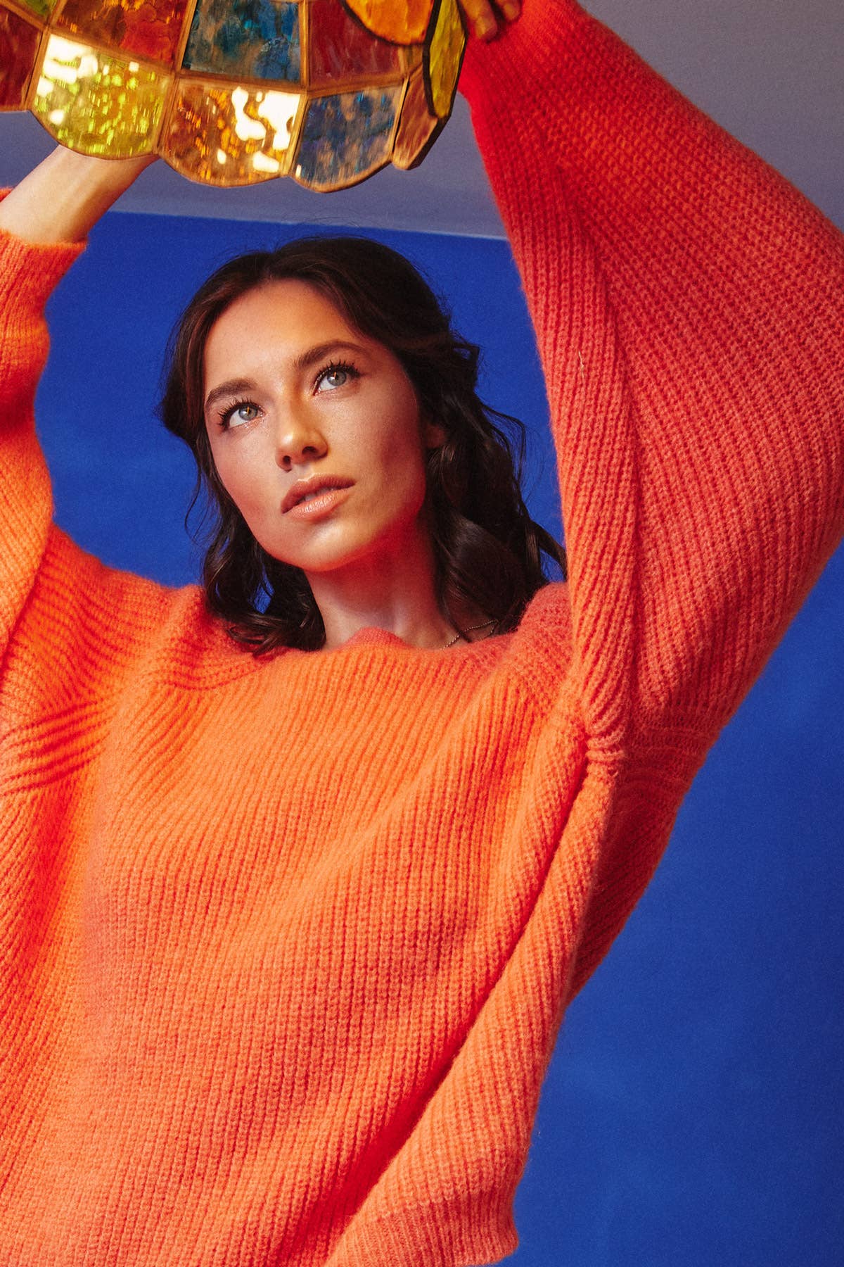 Wool Blended Knotted Detail Sweater Top