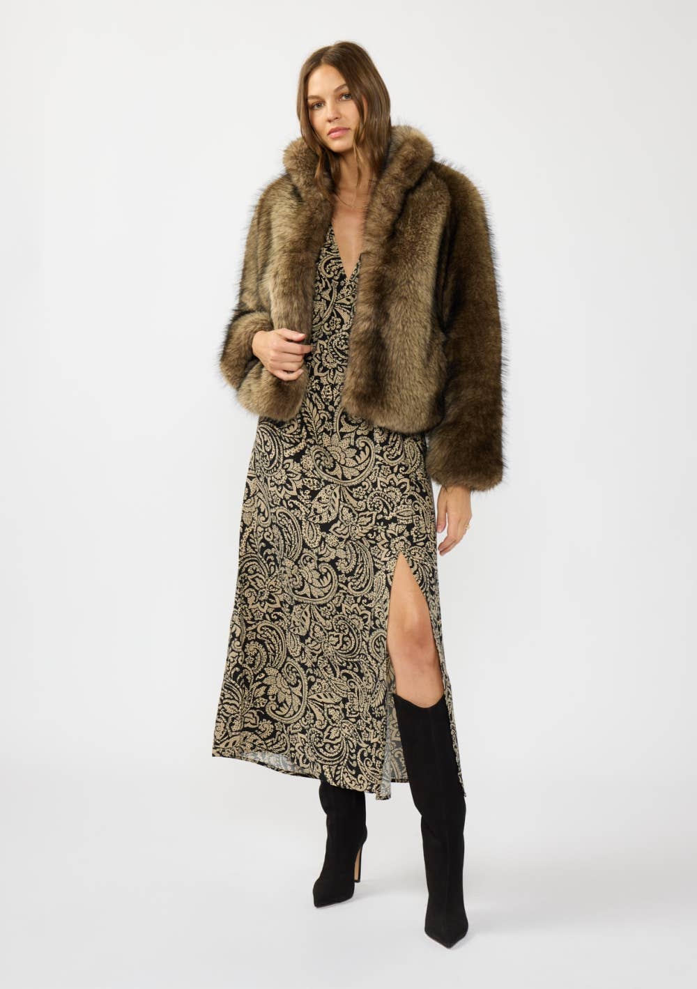 Luxe Faux Fur Cropped Jacket
