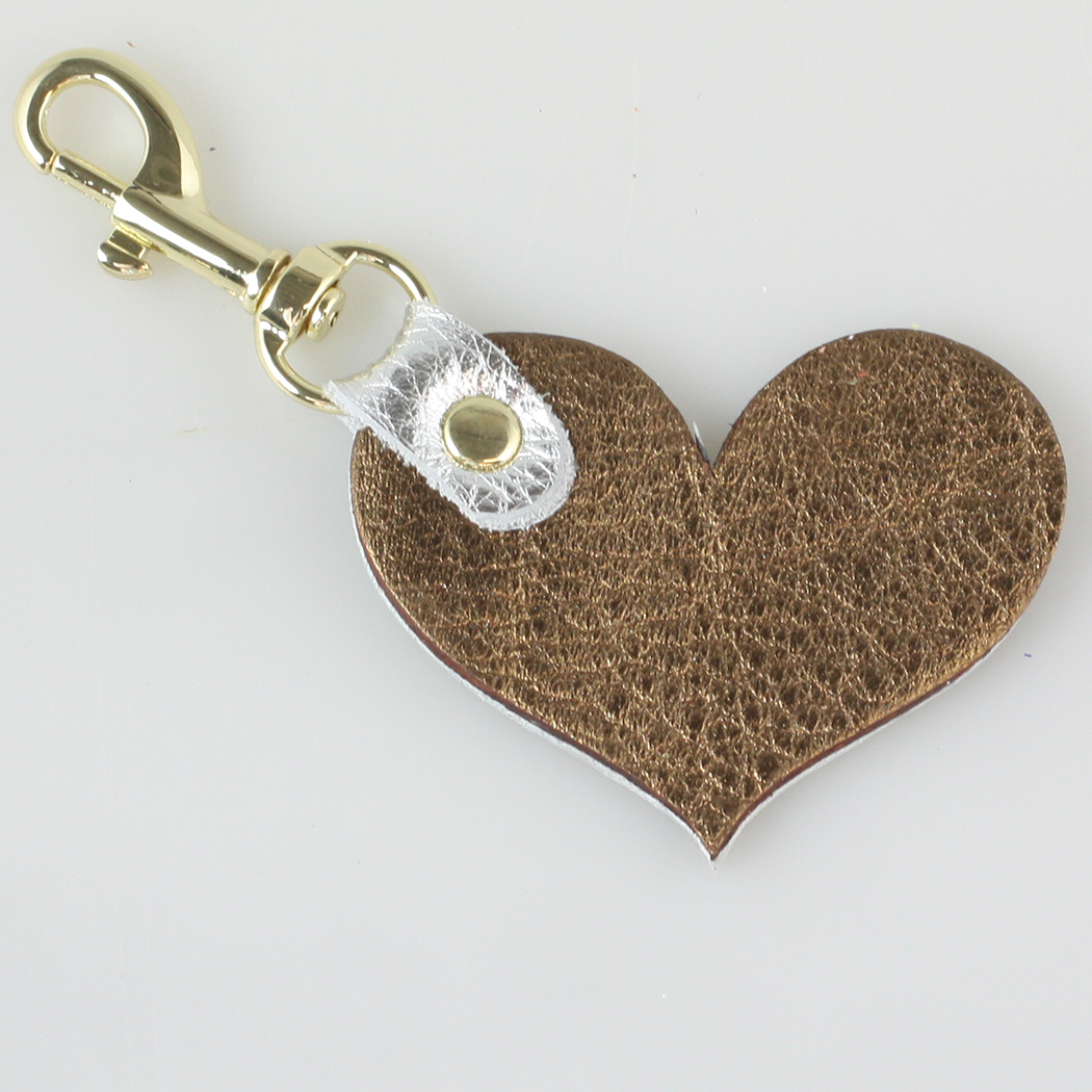 Metallic Leather Keychains: 5 SHAPES!
