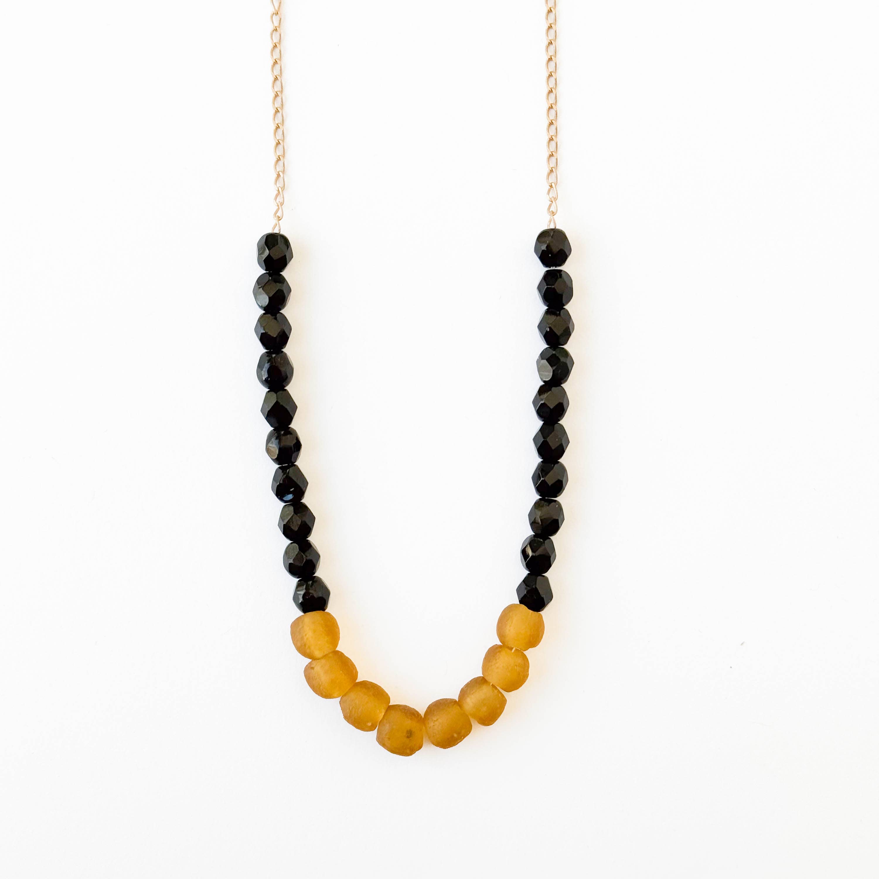 New Colors! Recycled African Glass And Mixed Bead Necklace