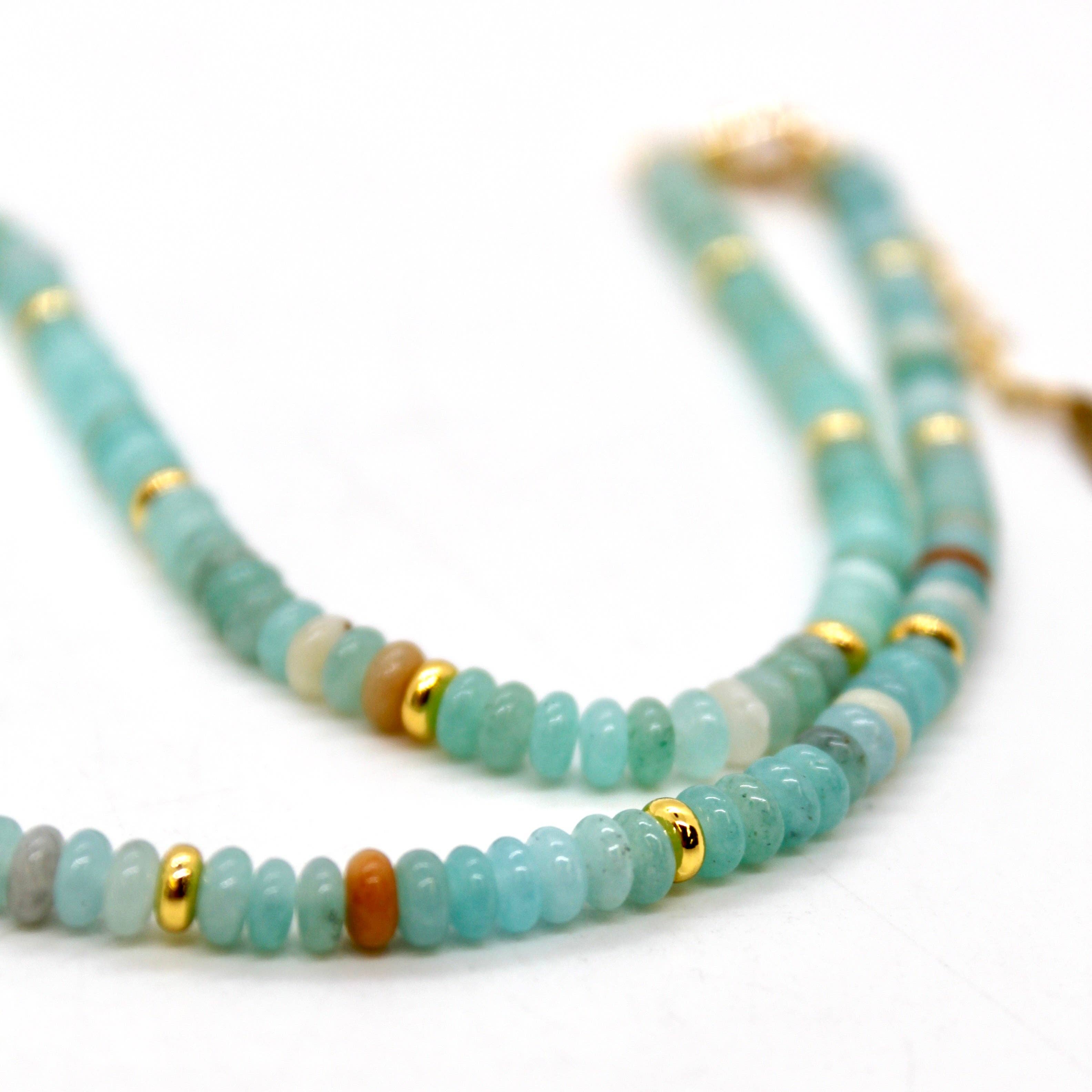 Amazonite + Gold Necklace - NC-503G