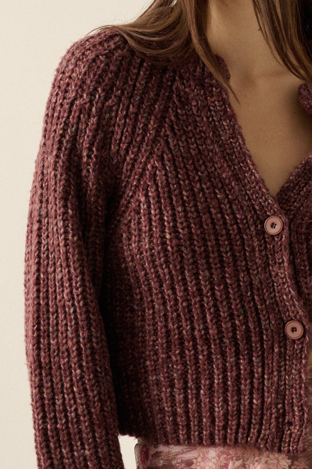 Confetti Button-Front Cardigan Sweater