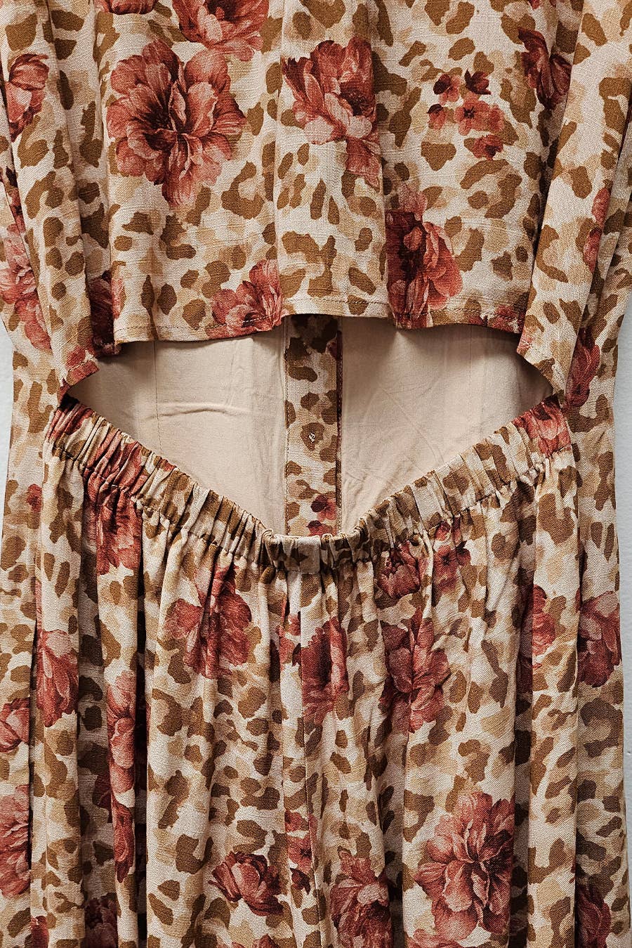 Printed Cut Out Back Jumpsuit
