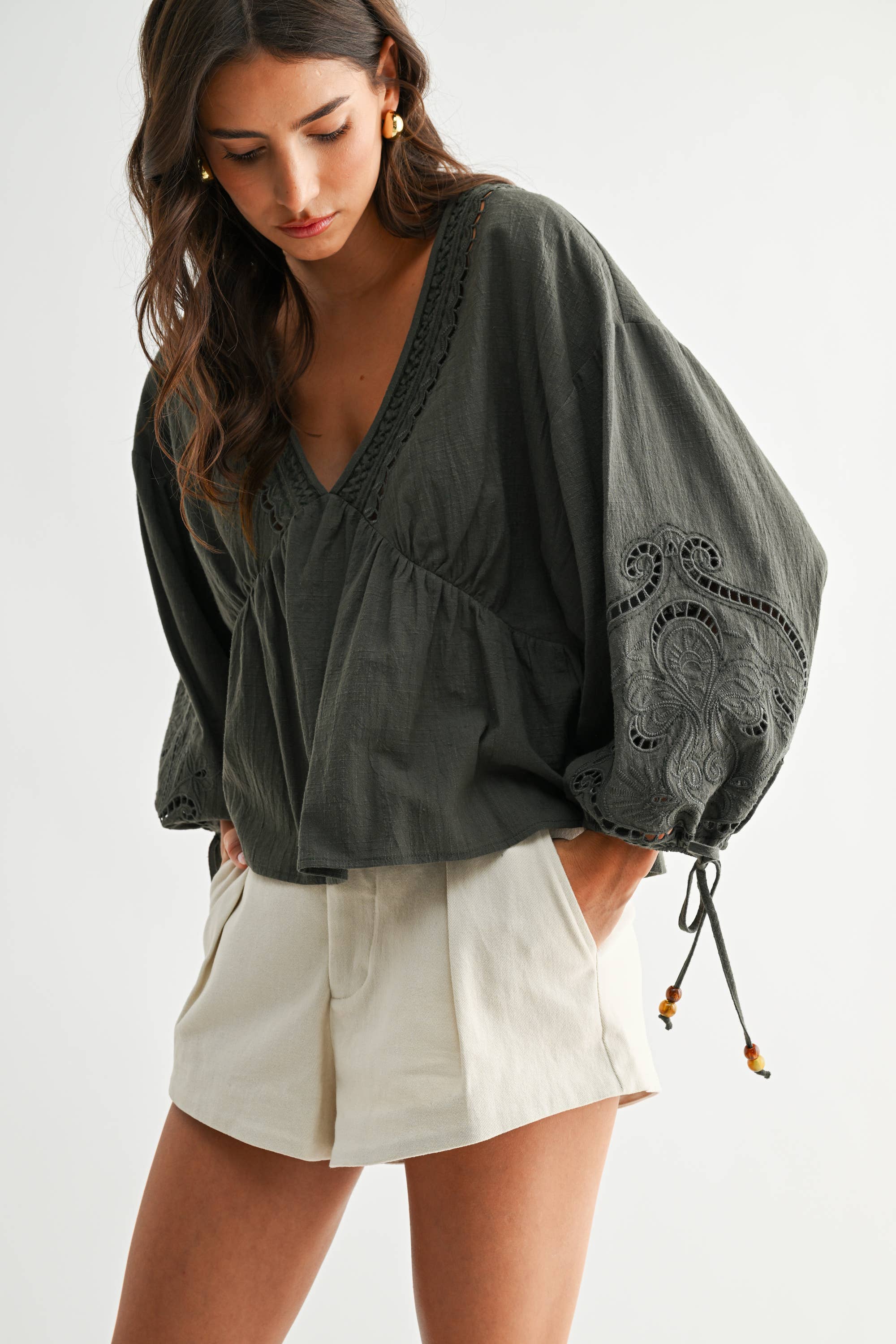 BOHO BREEZE EMBROIDERED BLOUSE