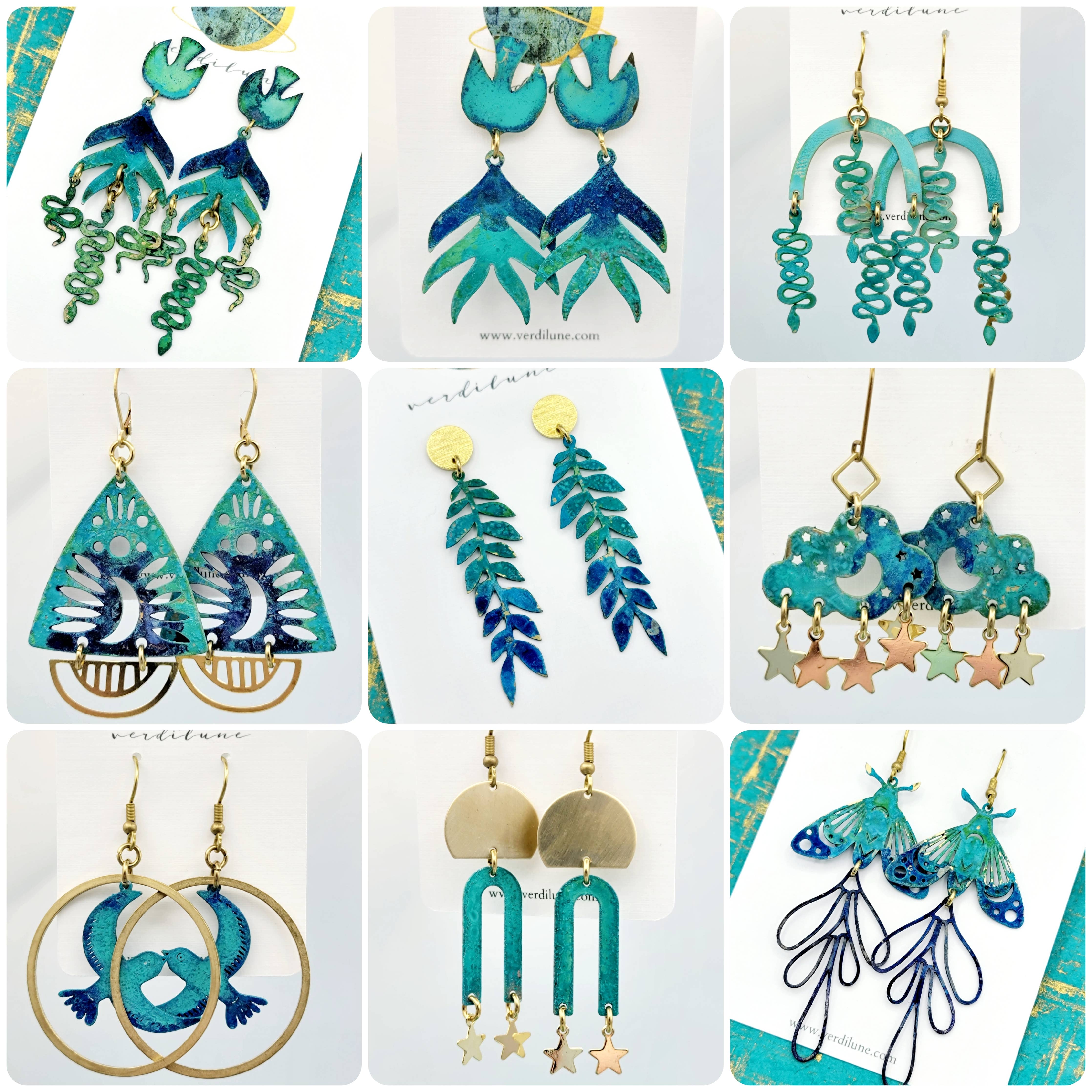 Sultry Summer Patina Earrings