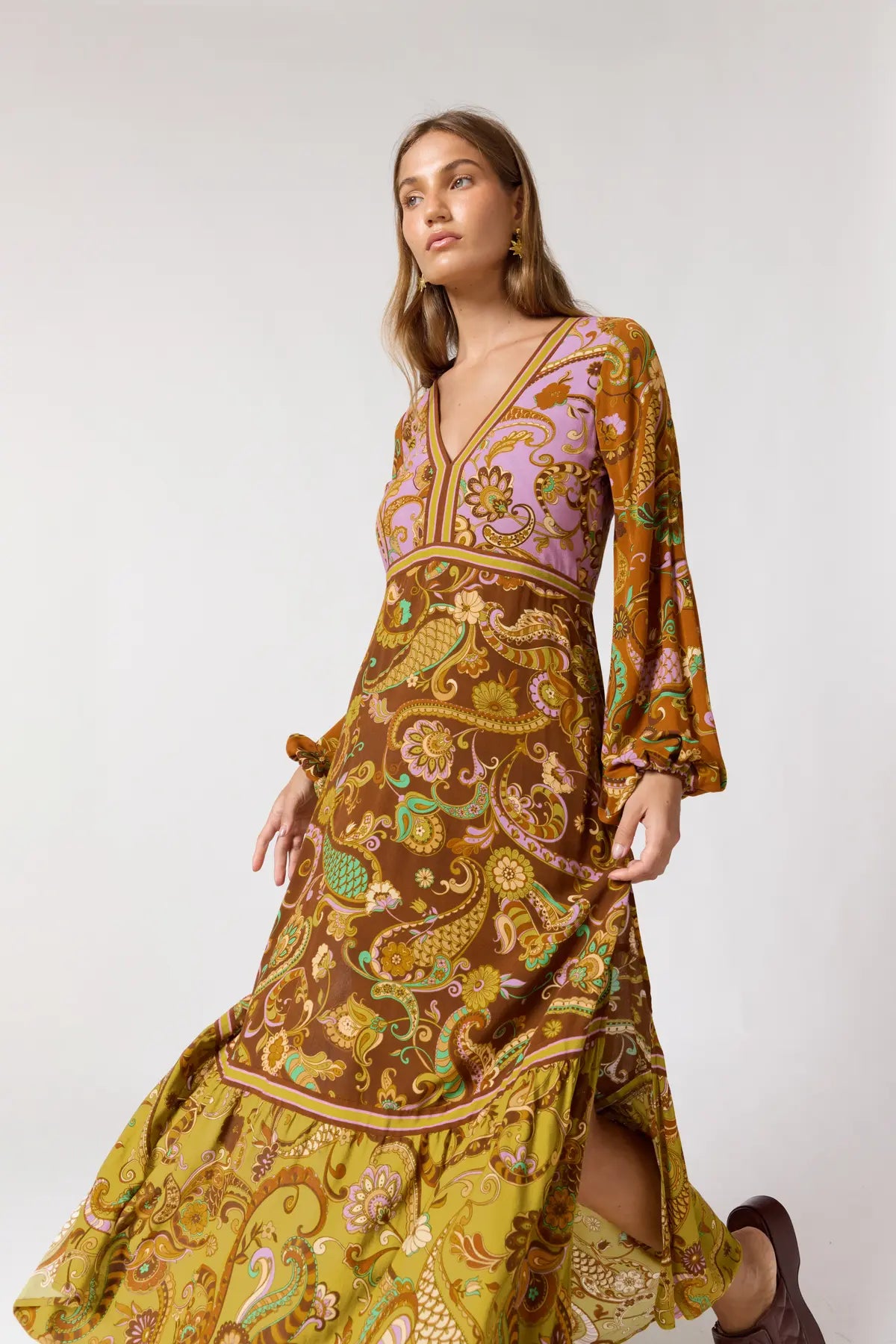 The Maple Dress in Mulberry by Nine Lives Bazaar