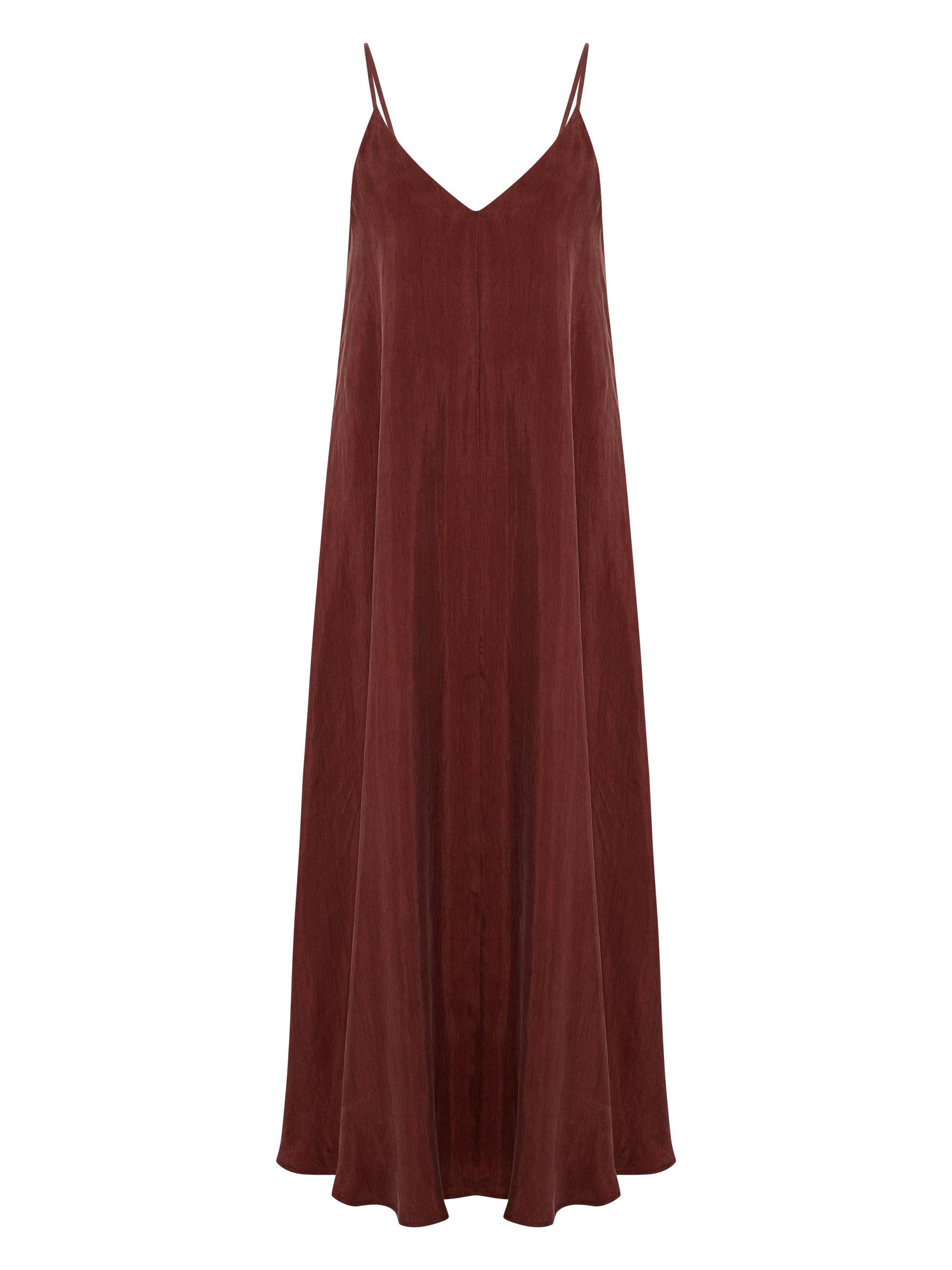 Lucid Flow Maxi Dress - Burgundy