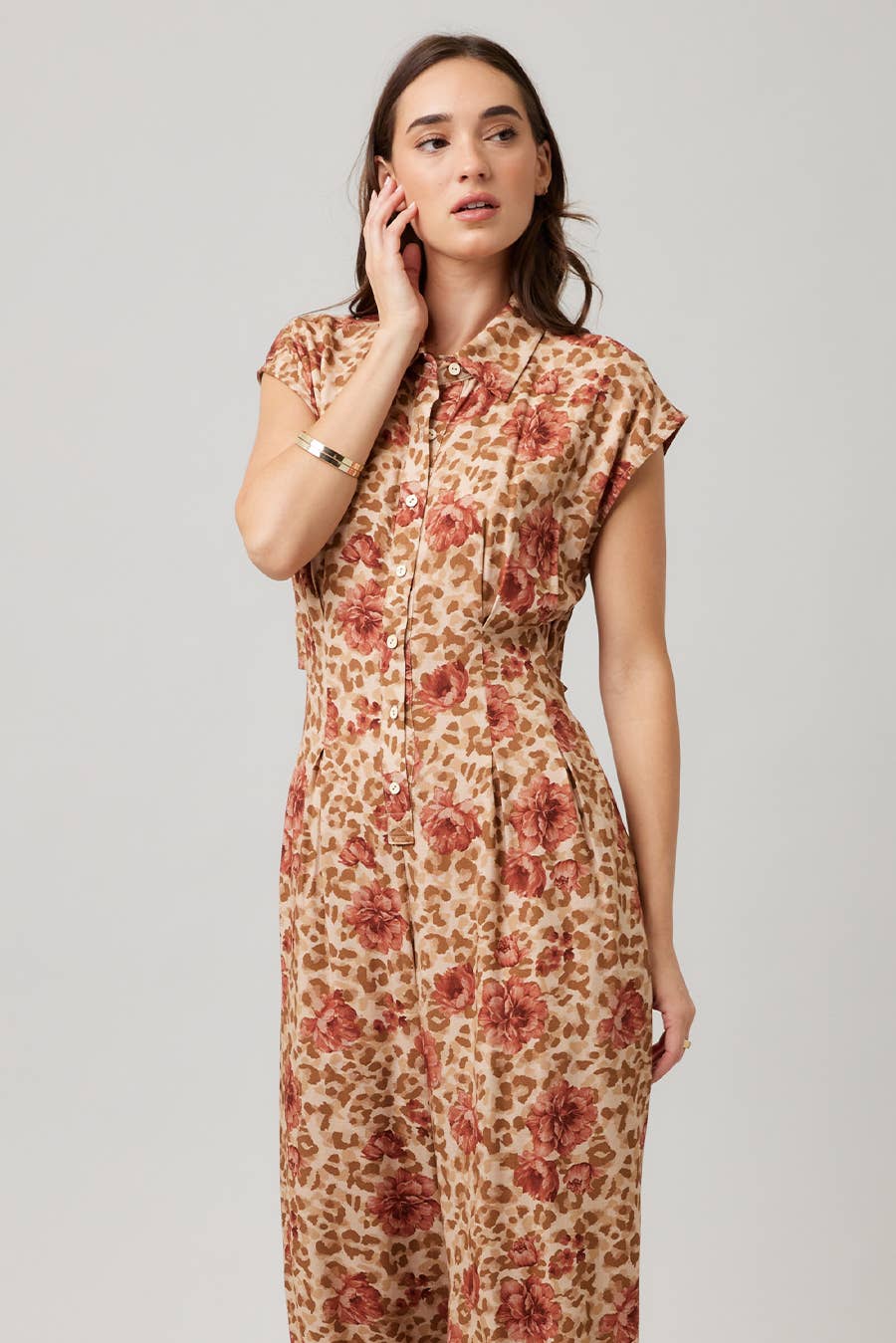 Printed Cut Out Back Jumpsuit