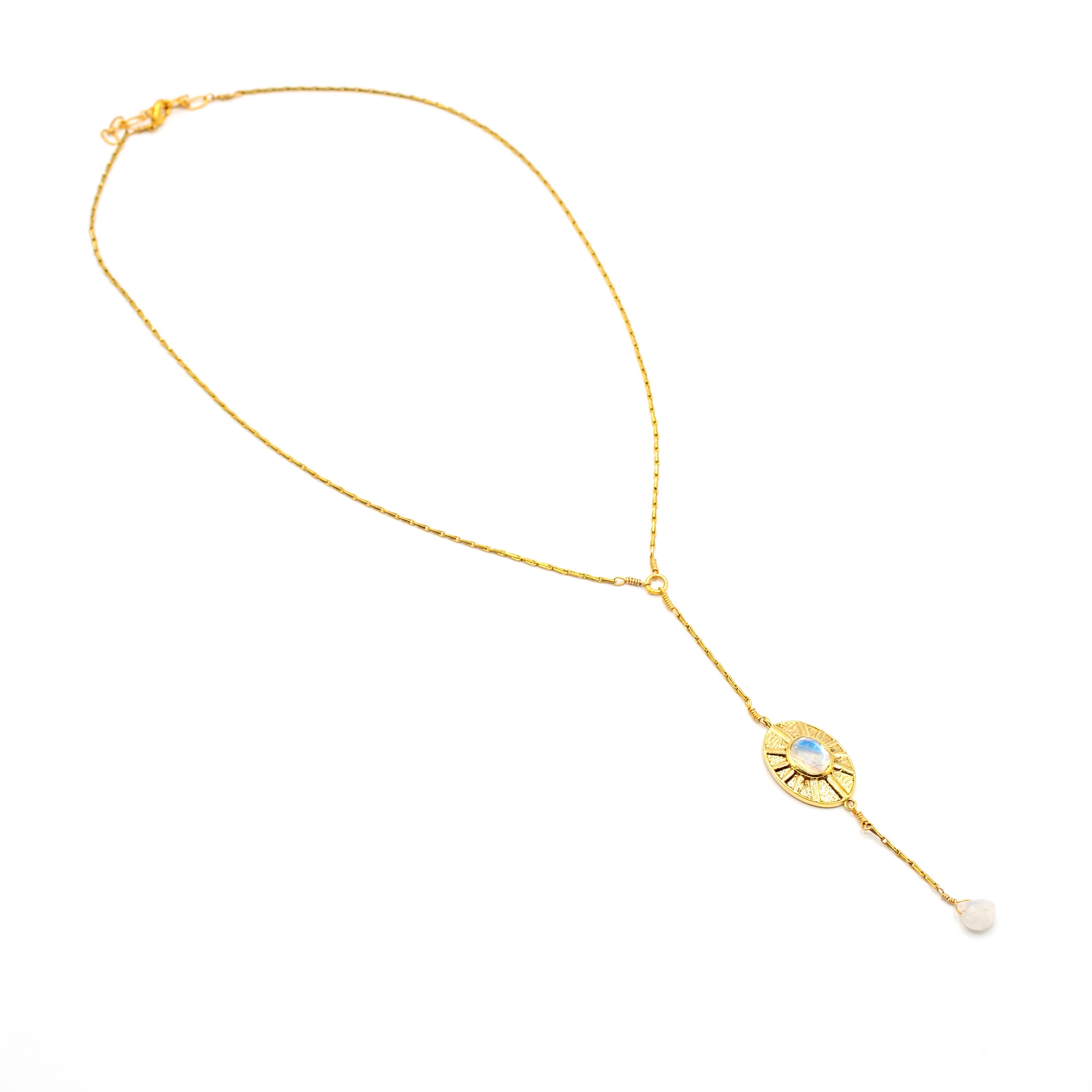 Sun Goddess Moonstone Necklace