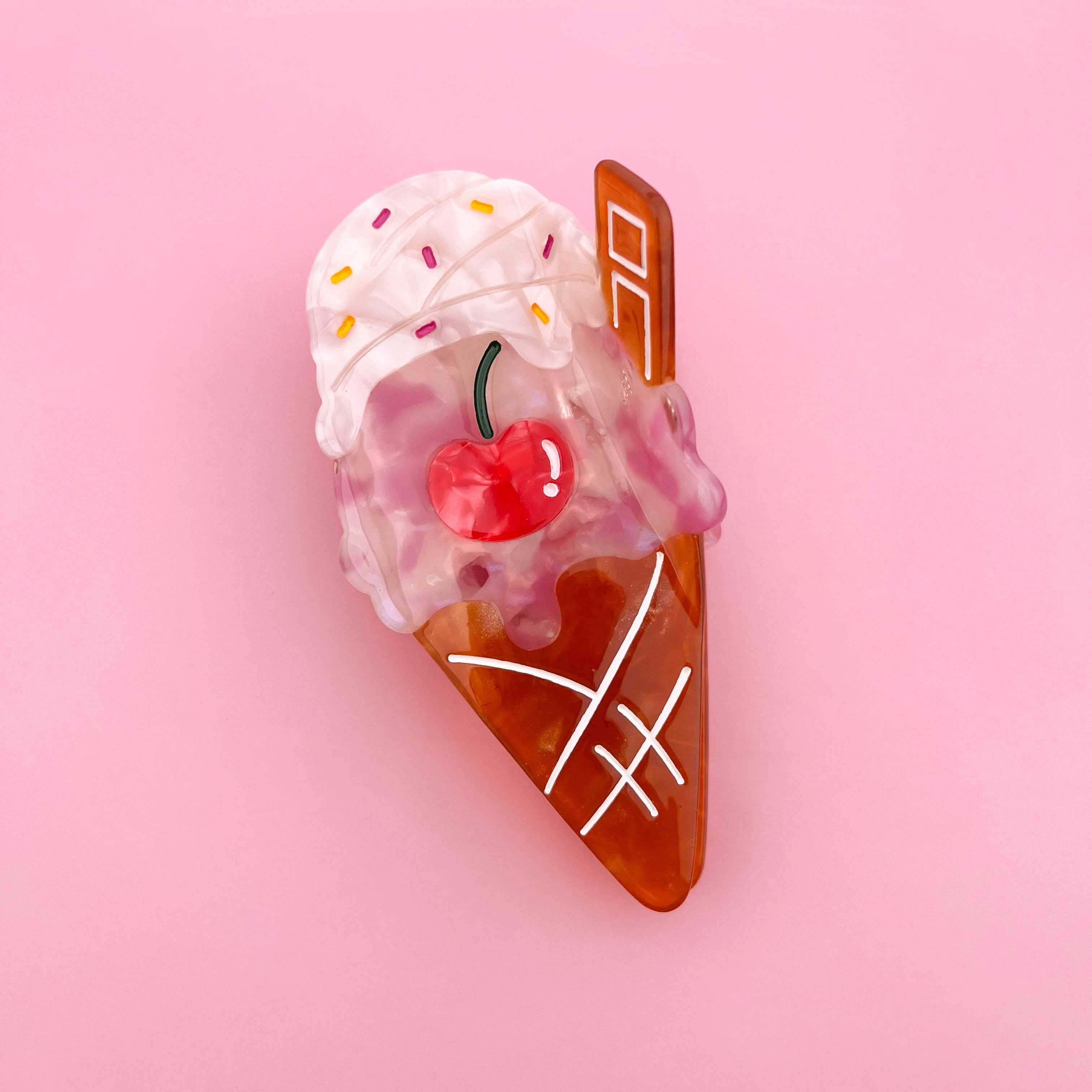 Acetate Ice Cream Hair Claw, Sweet & Colorful Claw Clip