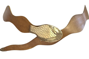 Ana Snake Belt in Cognac or Black