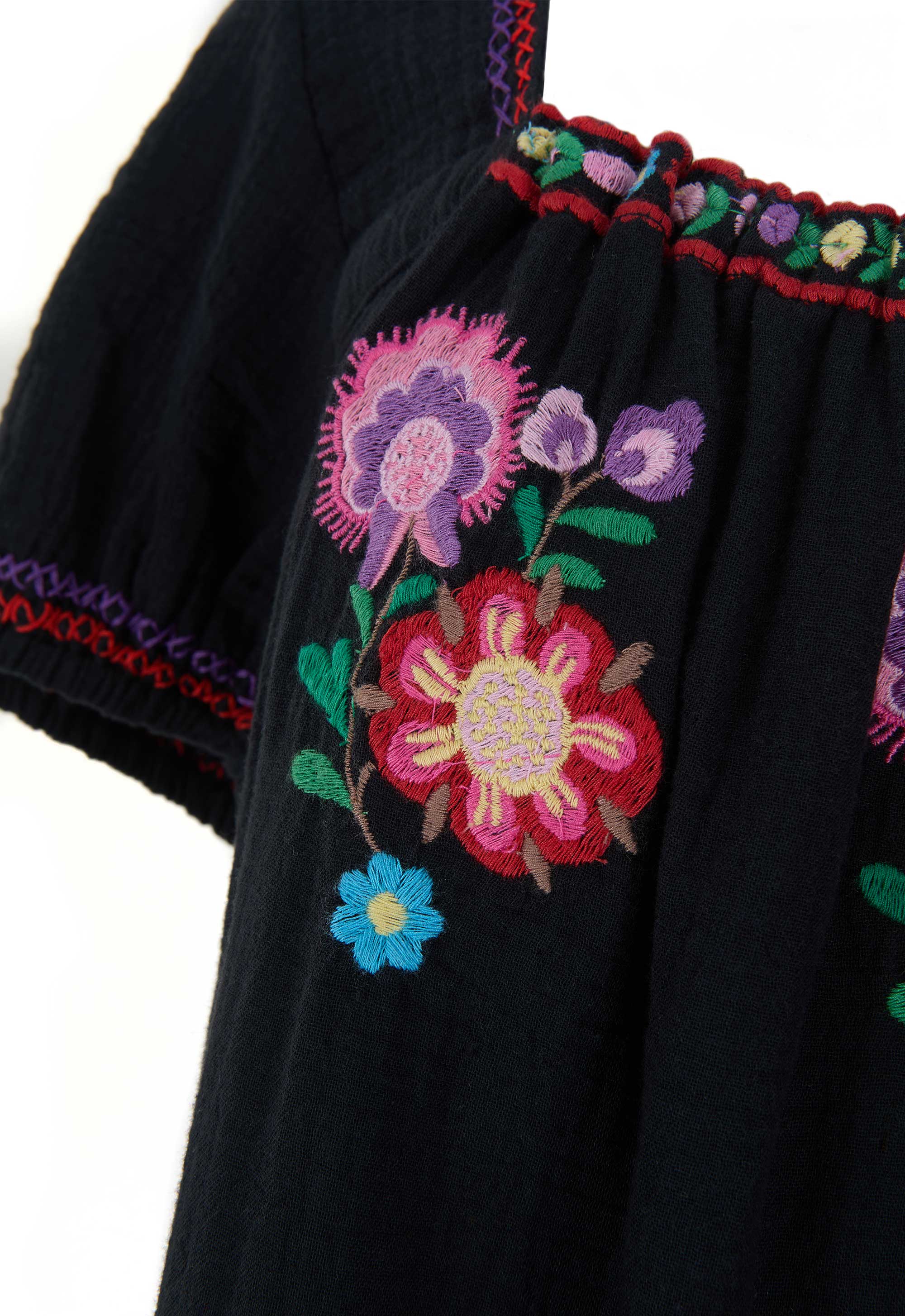 Feliz Crop Blouse — Woodland Black