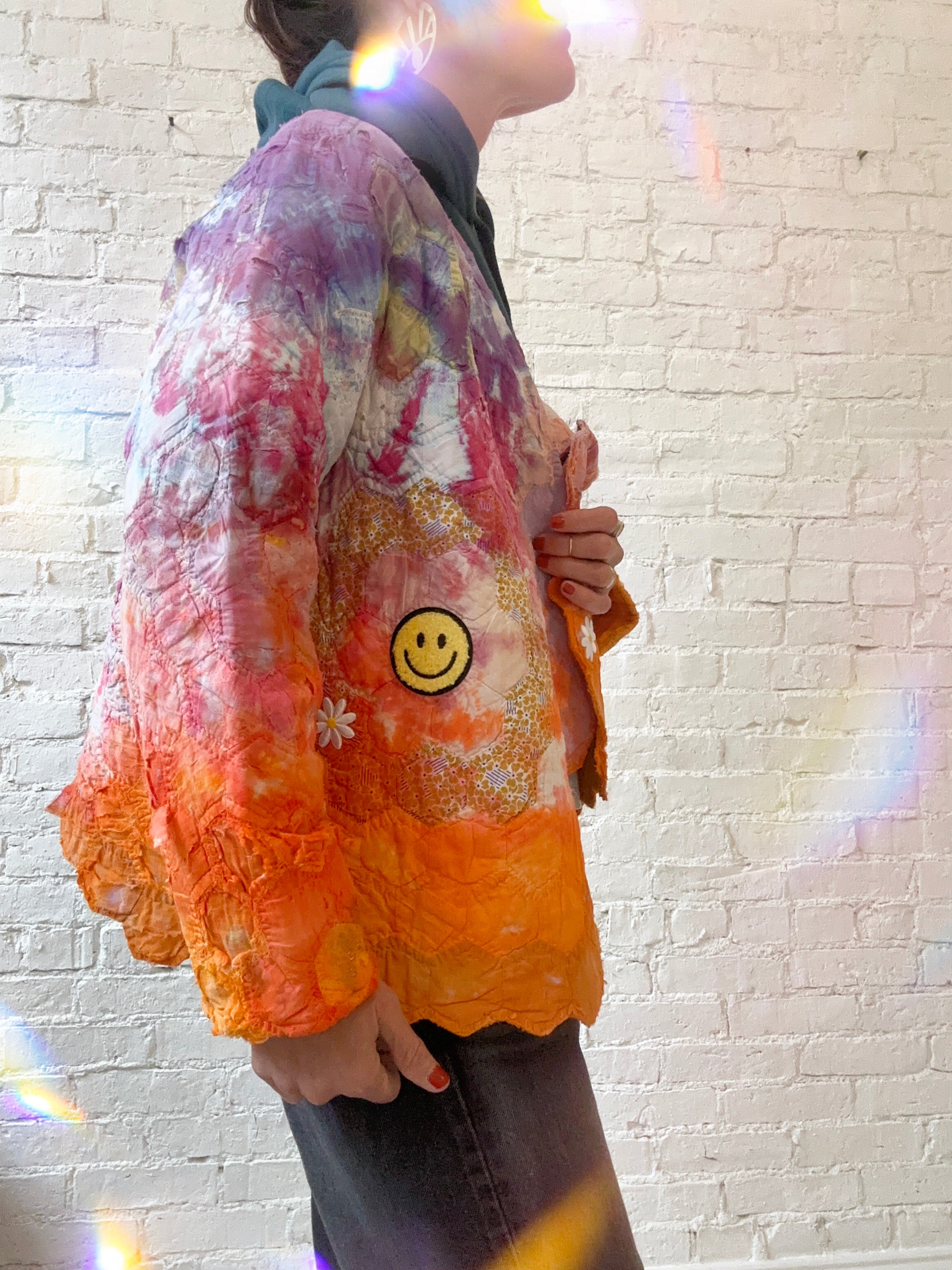 Old Friend Goods X Hum+Bee Quilted Jacket – Technicolor Meadow