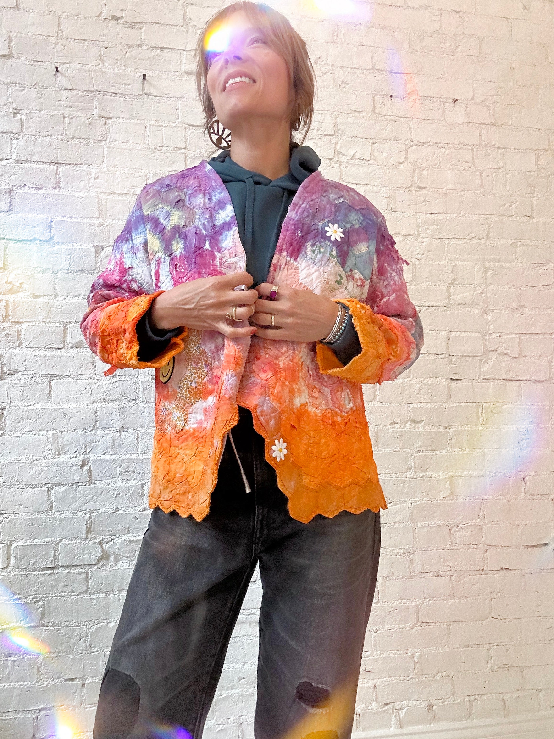 Old Friend Goods X Hum+Bee Quilted Jacket – Technicolor Meadow