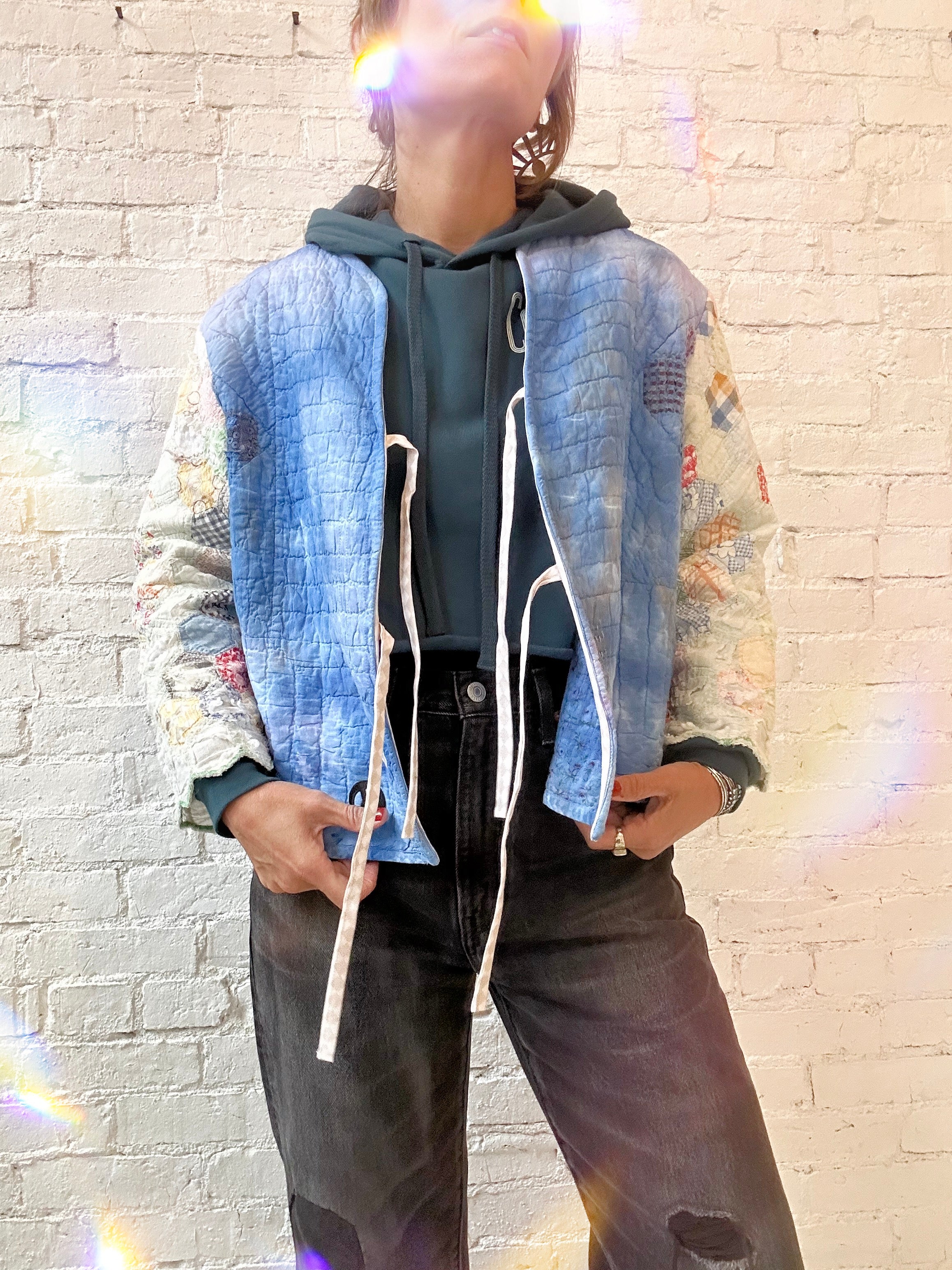 Old Friend Goods X Hum+Bee Quilted Jacket – Blue Lagoon