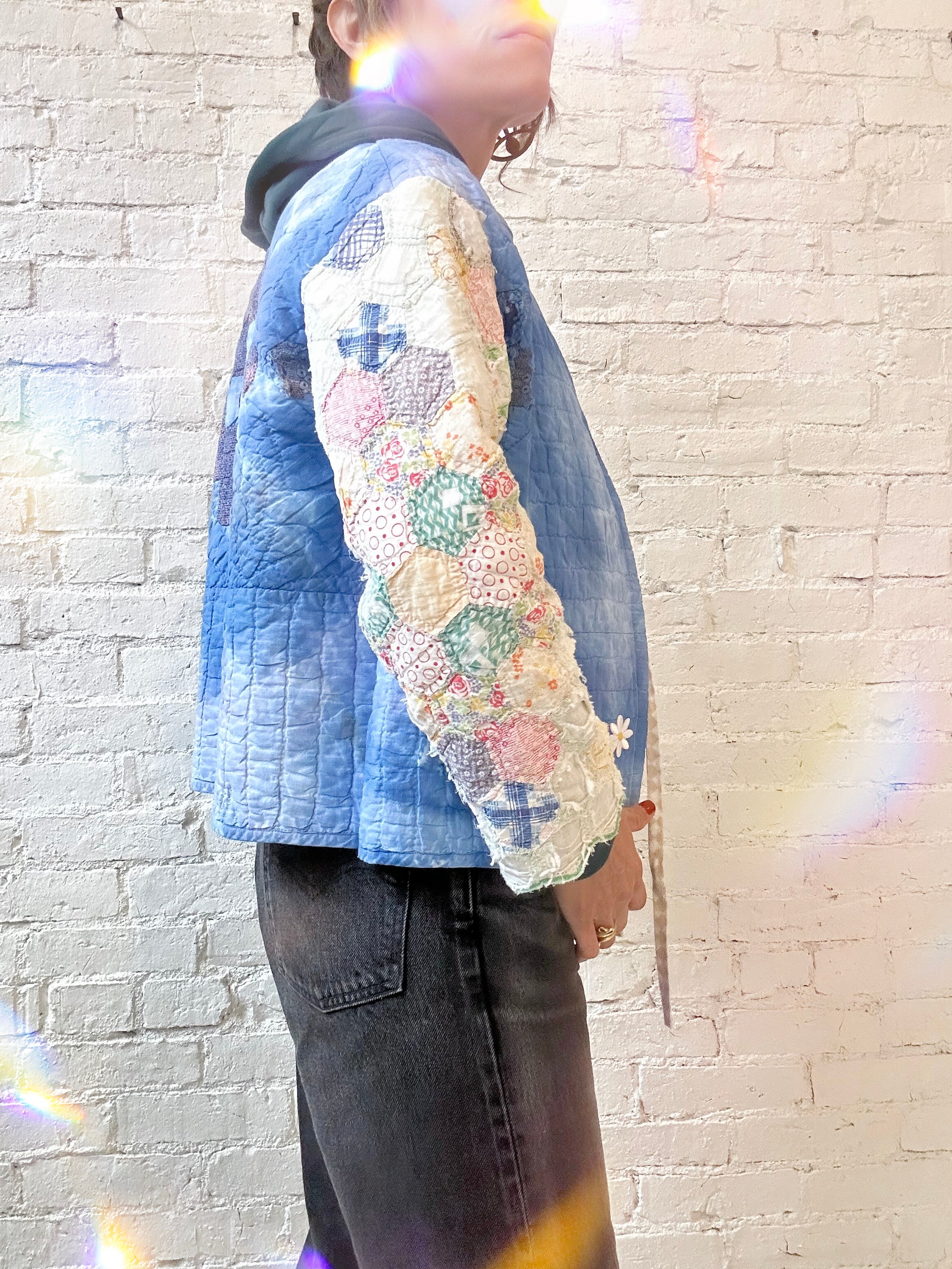 Old Friend Goods X Hum+Bee Quilted Jacket – Blue Lagoon