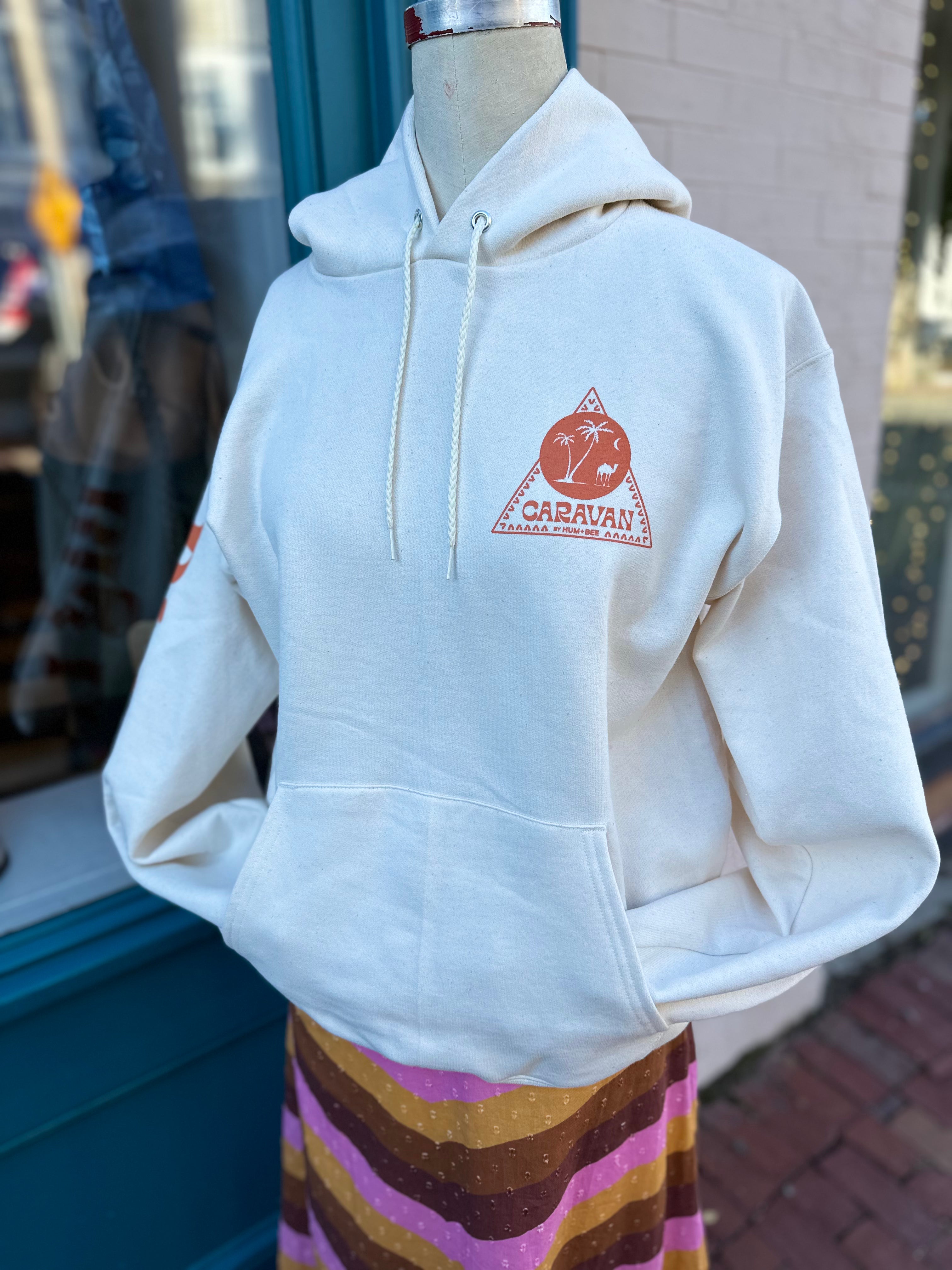 Caravan Big Bonkers Love Hoodies In Black Or Cream