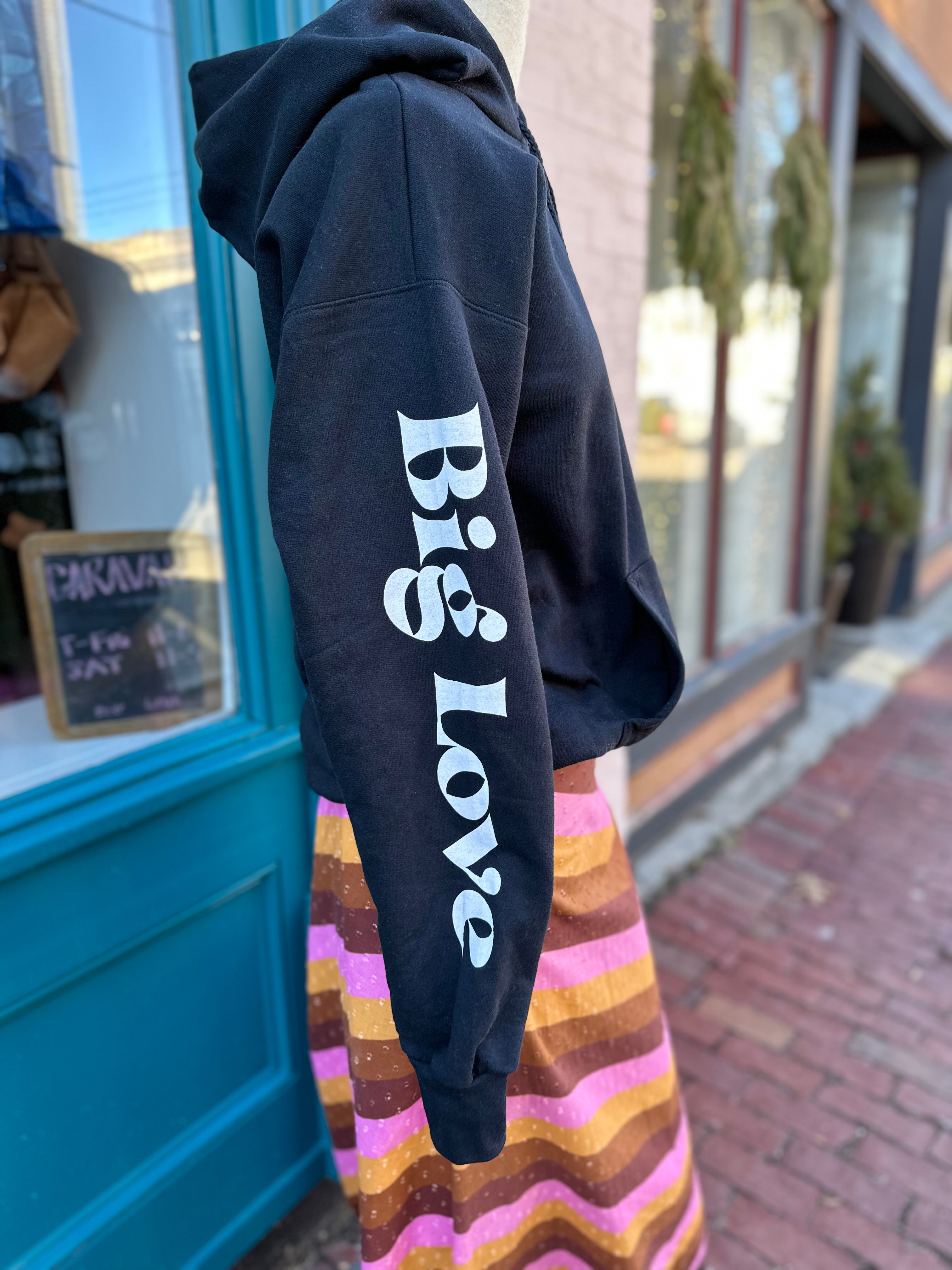 Caravan Big Bonkers Love Hoodies In Black Or Cream