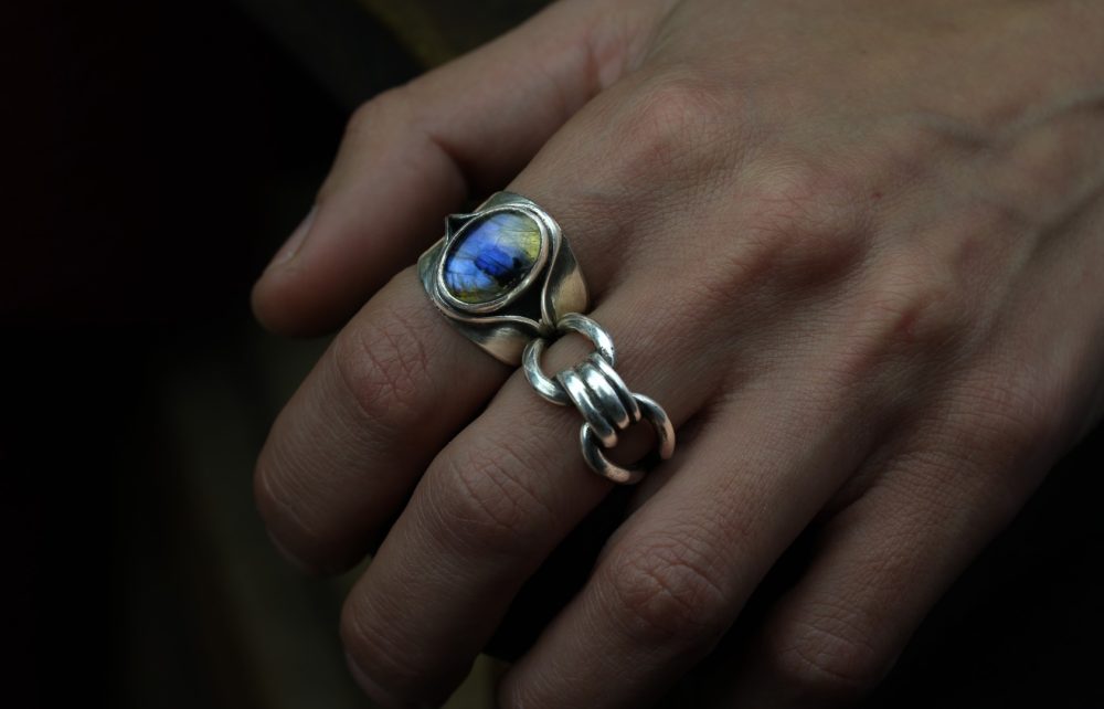 Juno Labradorite Silver Ring by Break-a-Stone