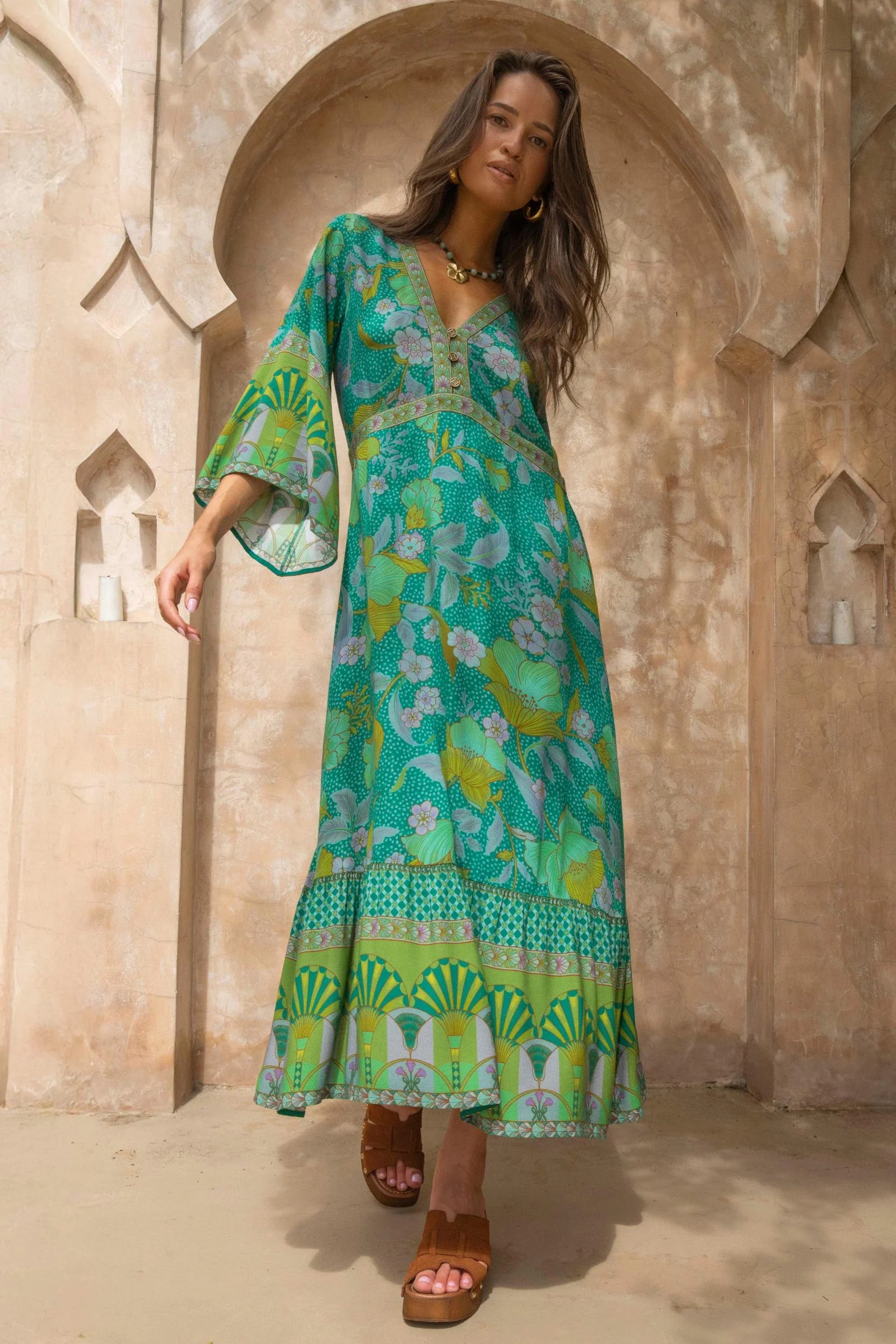 Empire Maxi Dress - Evergreen
