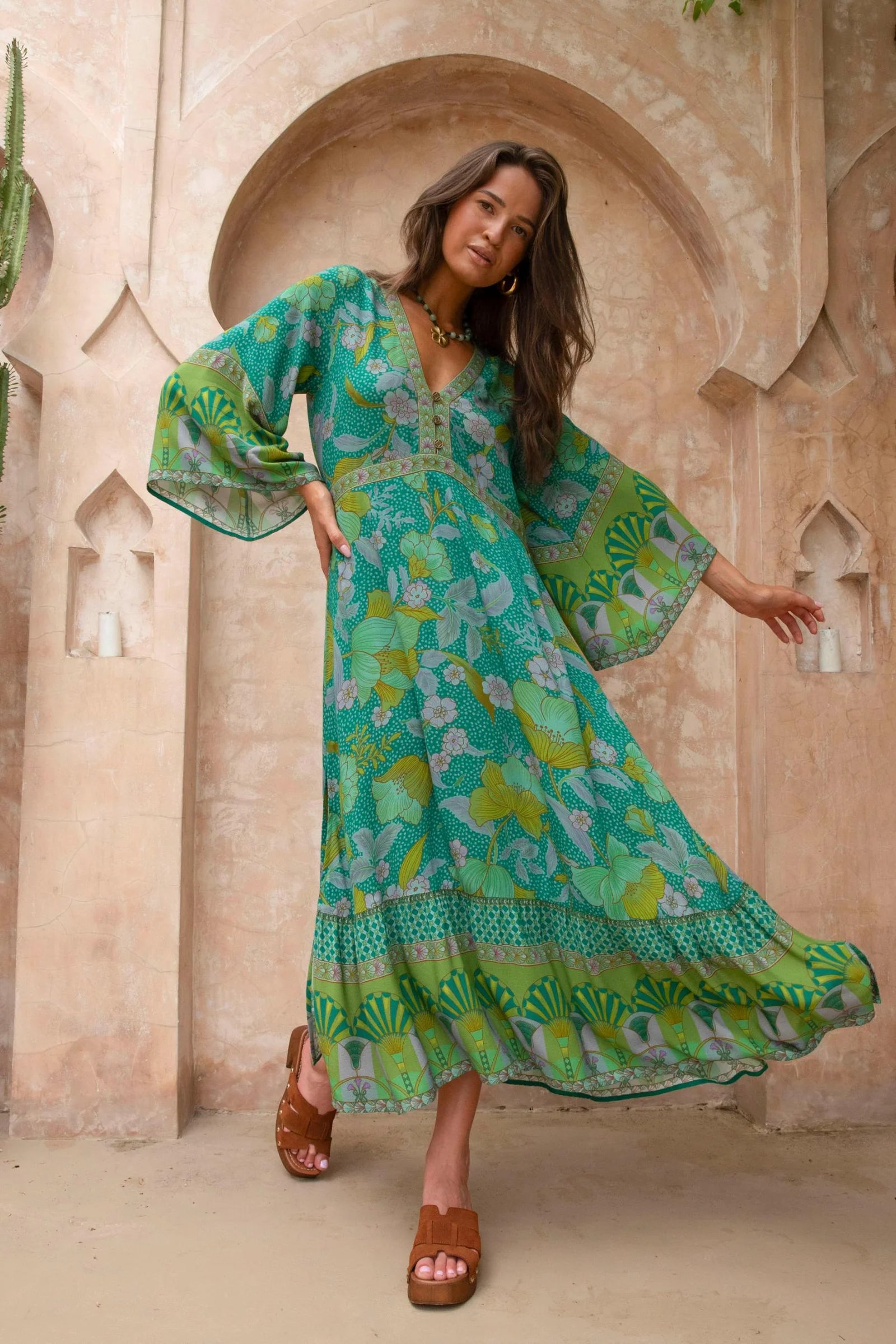 Empire Maxi Dress - Evergreen