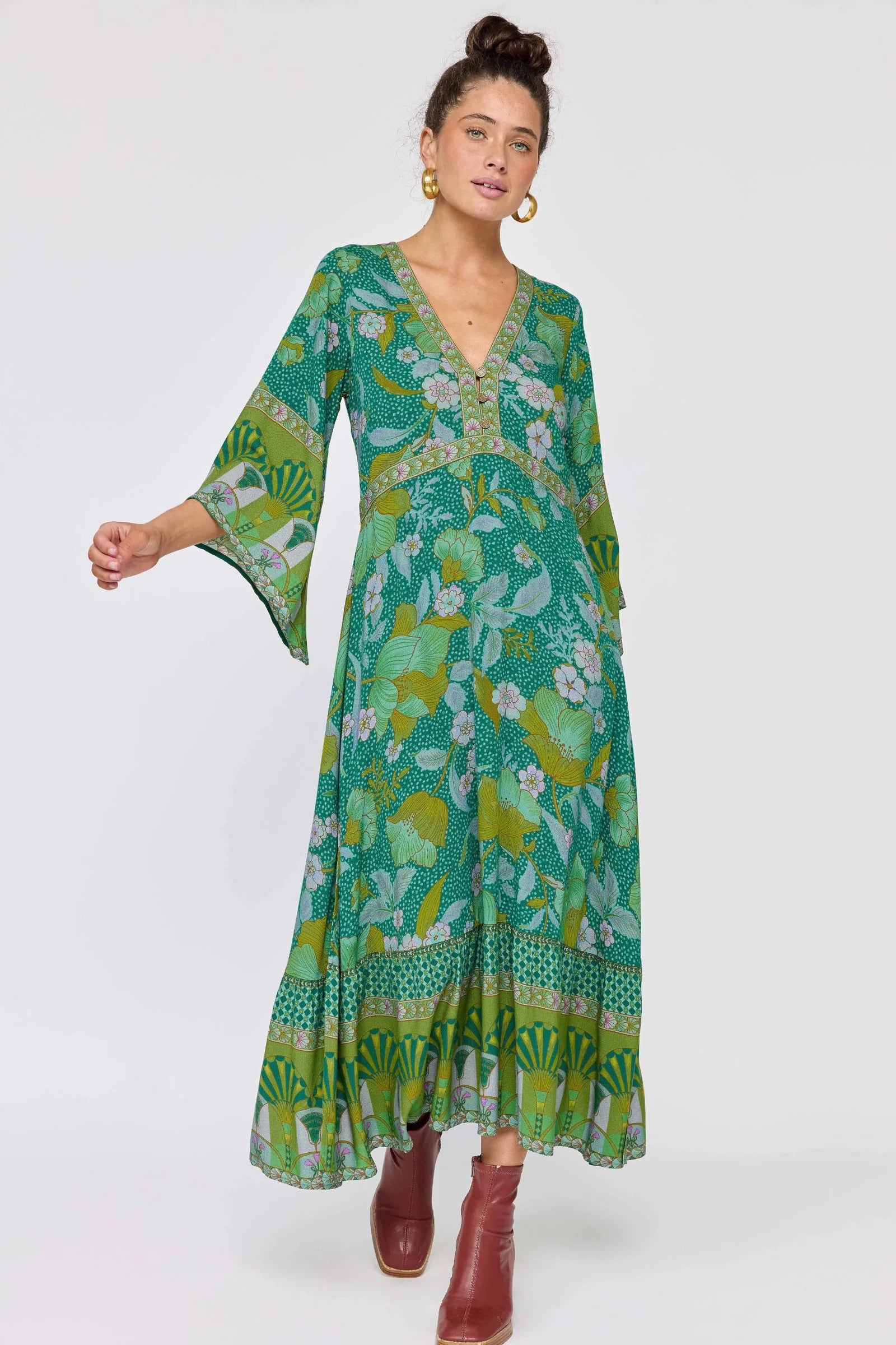 Empire Maxi Dress - Evergreen