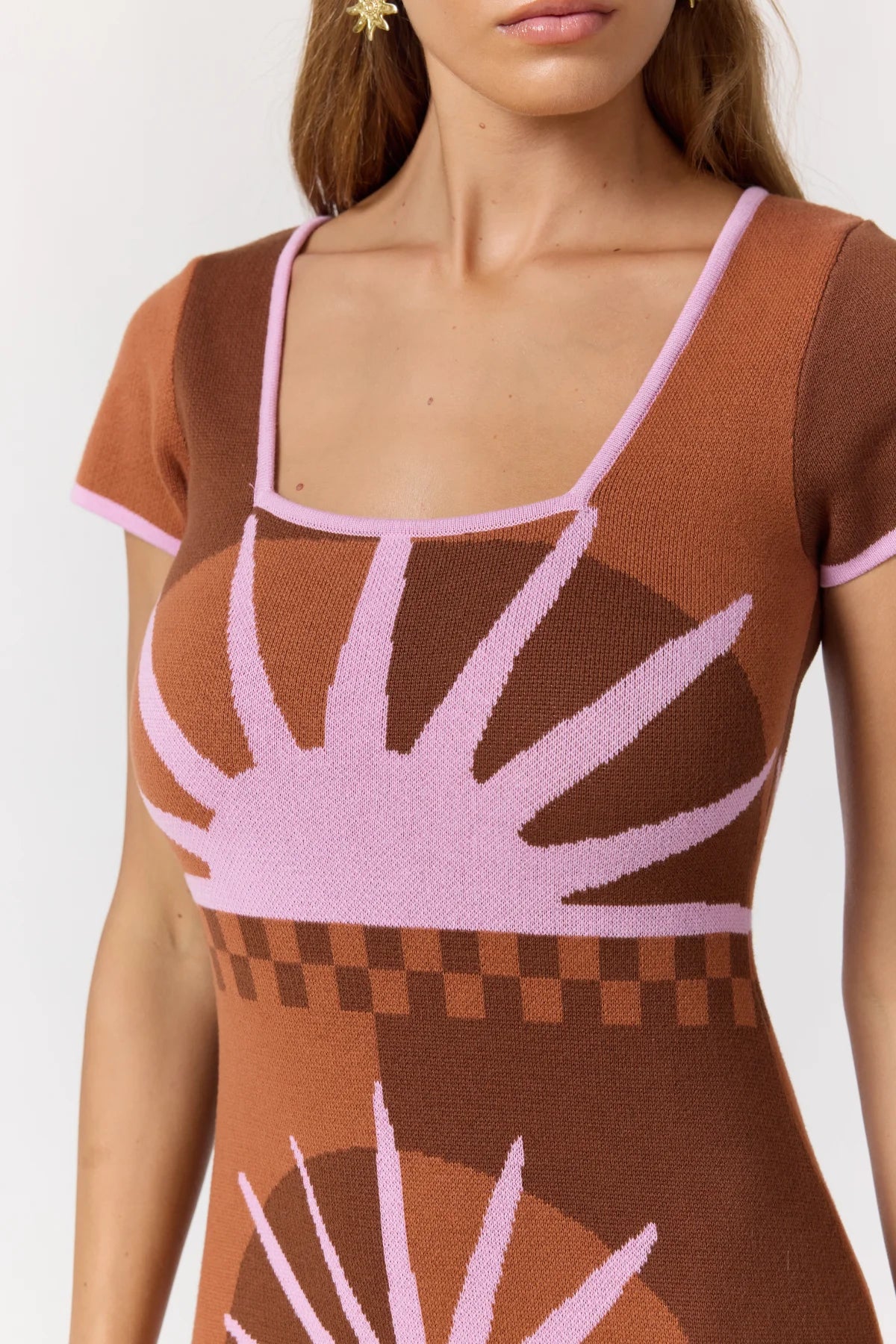 Charlie Midi Dress in cocoa by Nine Lives Bazaar