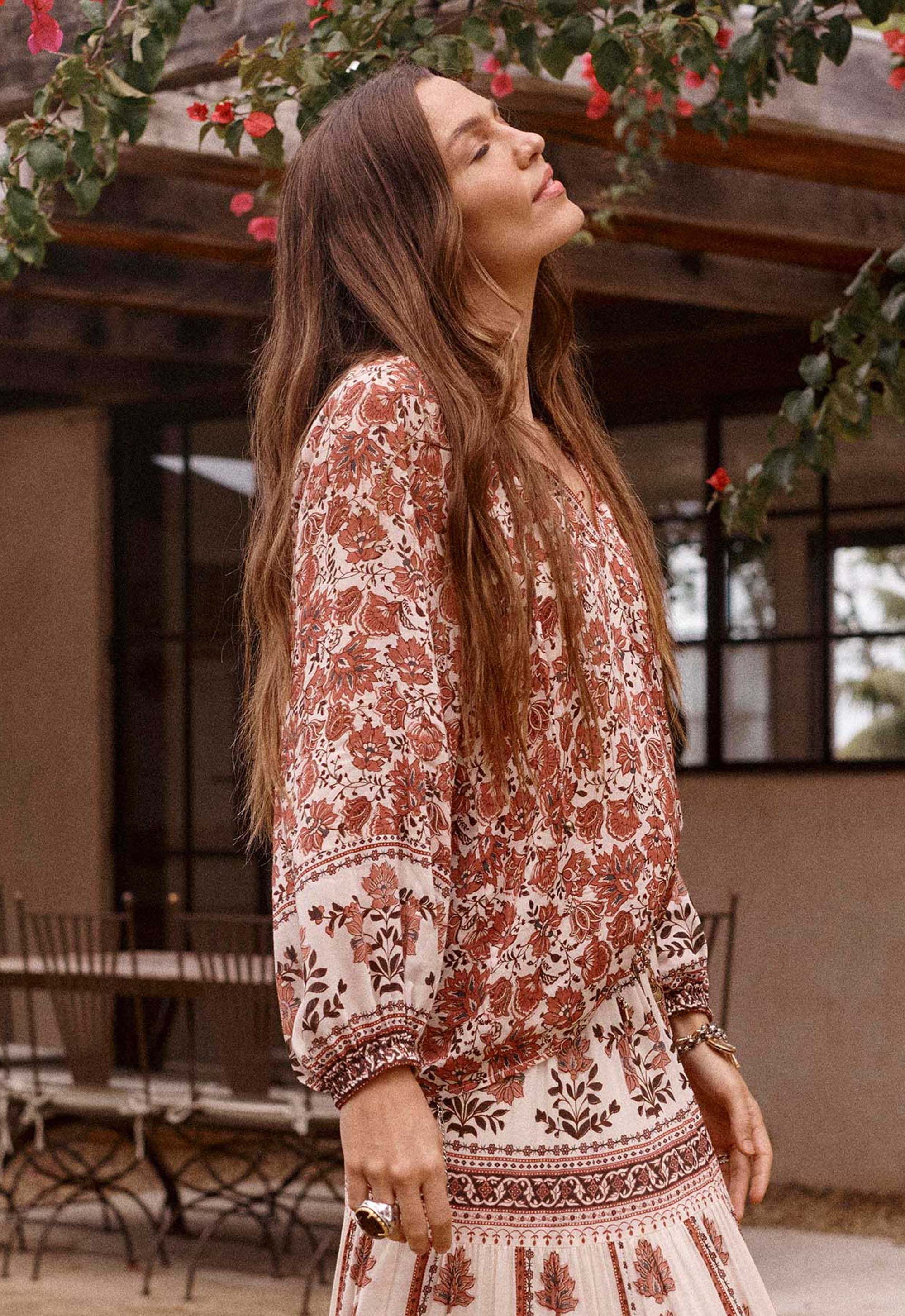 Petalwood Blouse — Dusty Rose