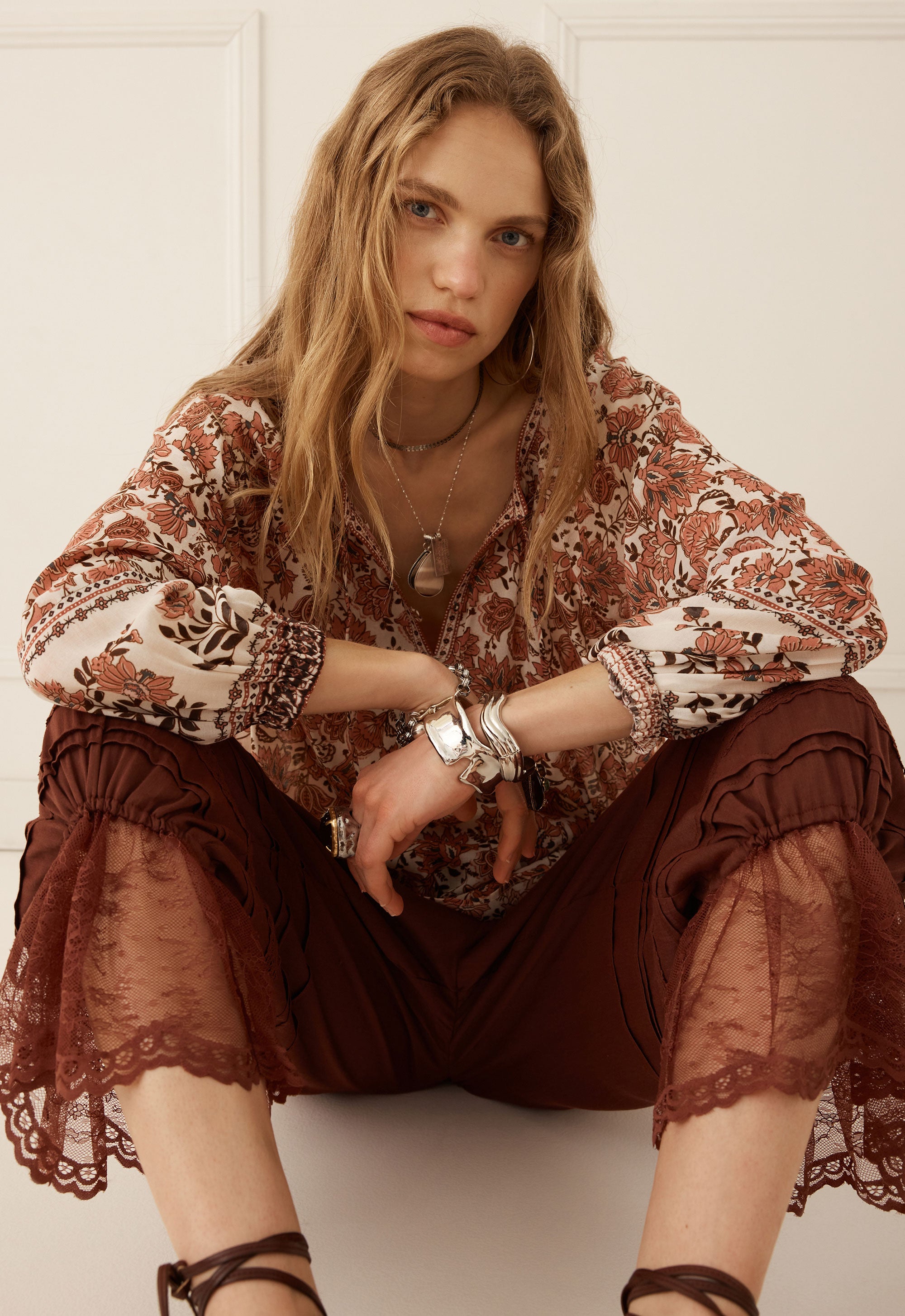 Petalwood Blouse — Dusty Rose