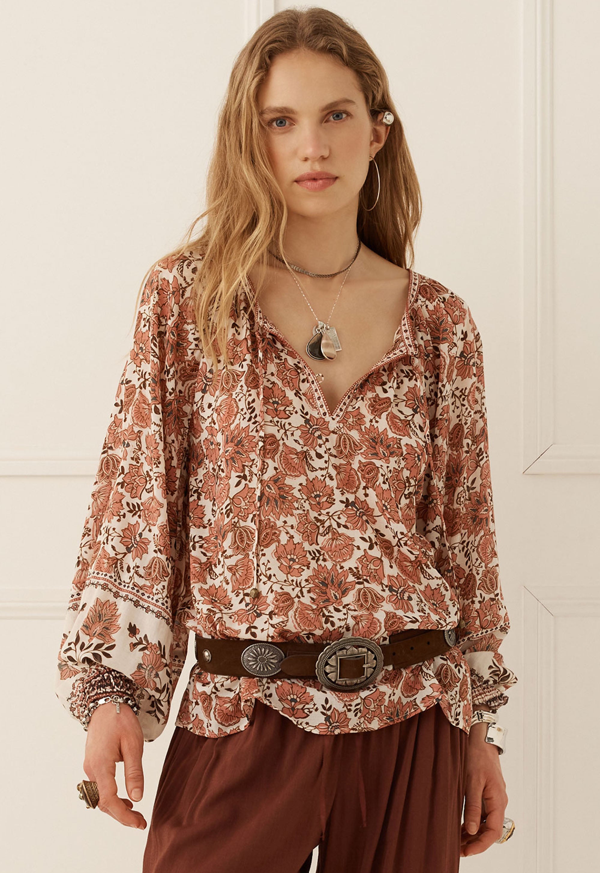 Petalwood Blouse — Dusty Rose
