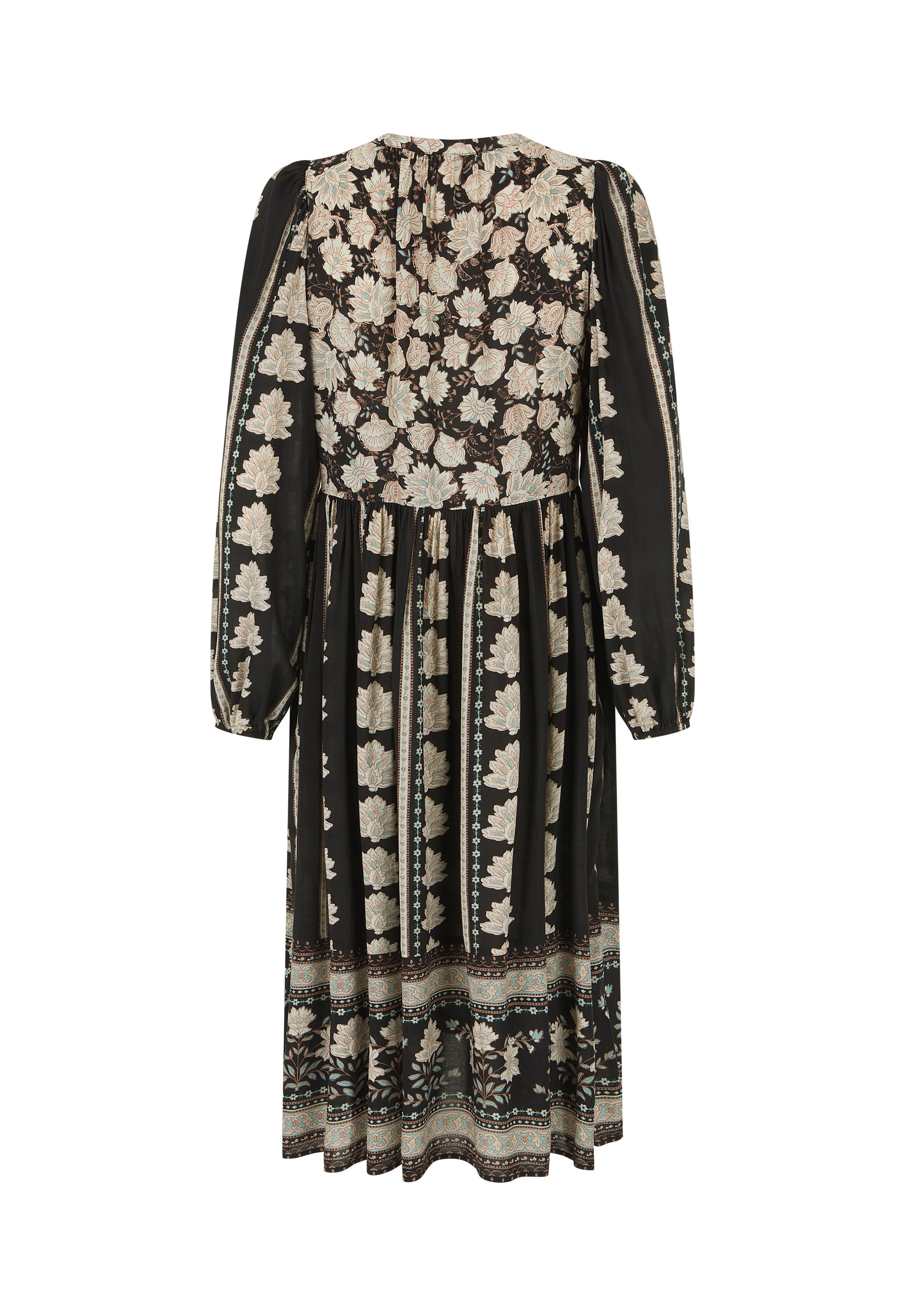 Petalwood Boho Midi Dress — Nightfall