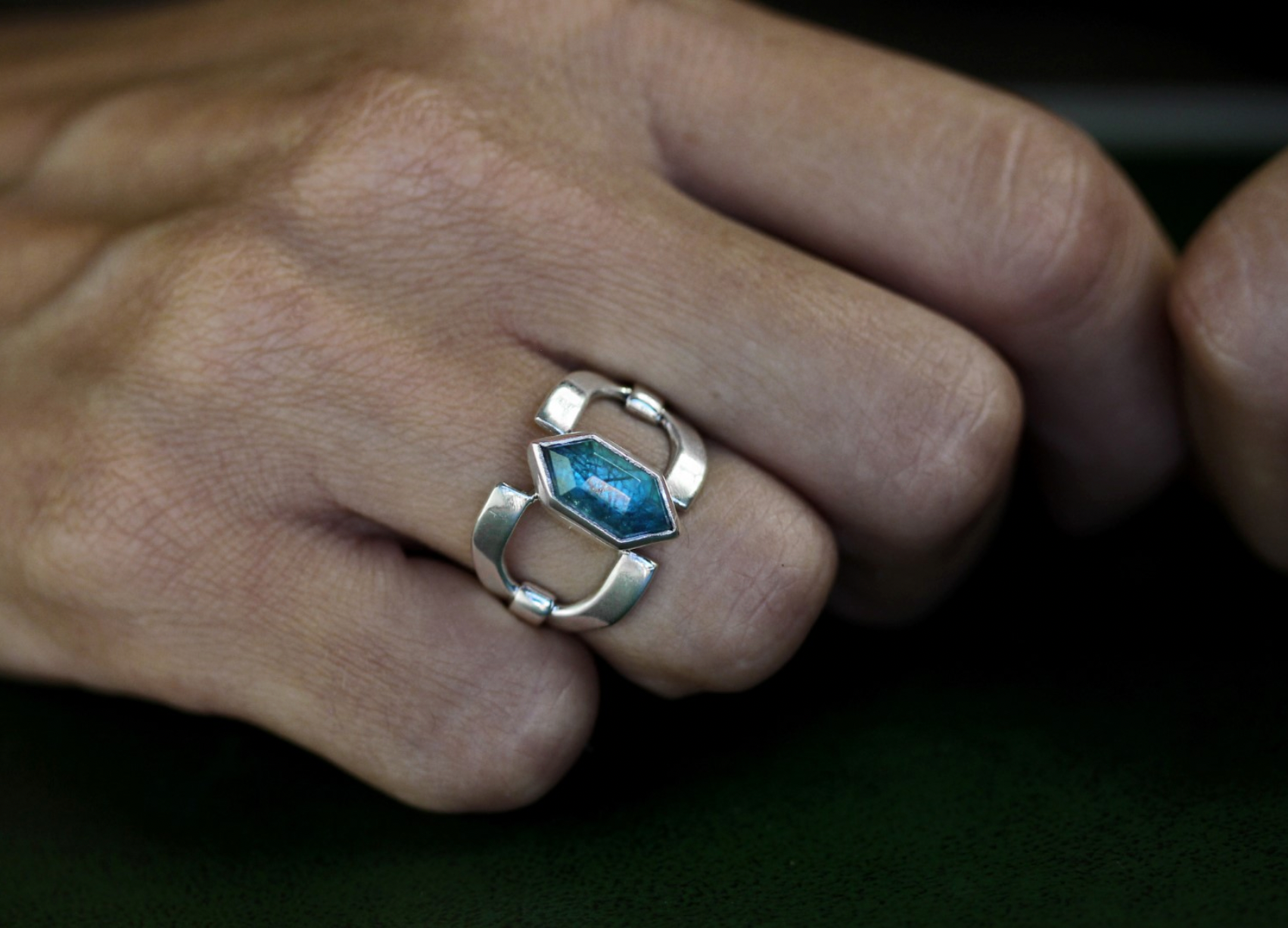 Chloe Apatite Ring In Silver