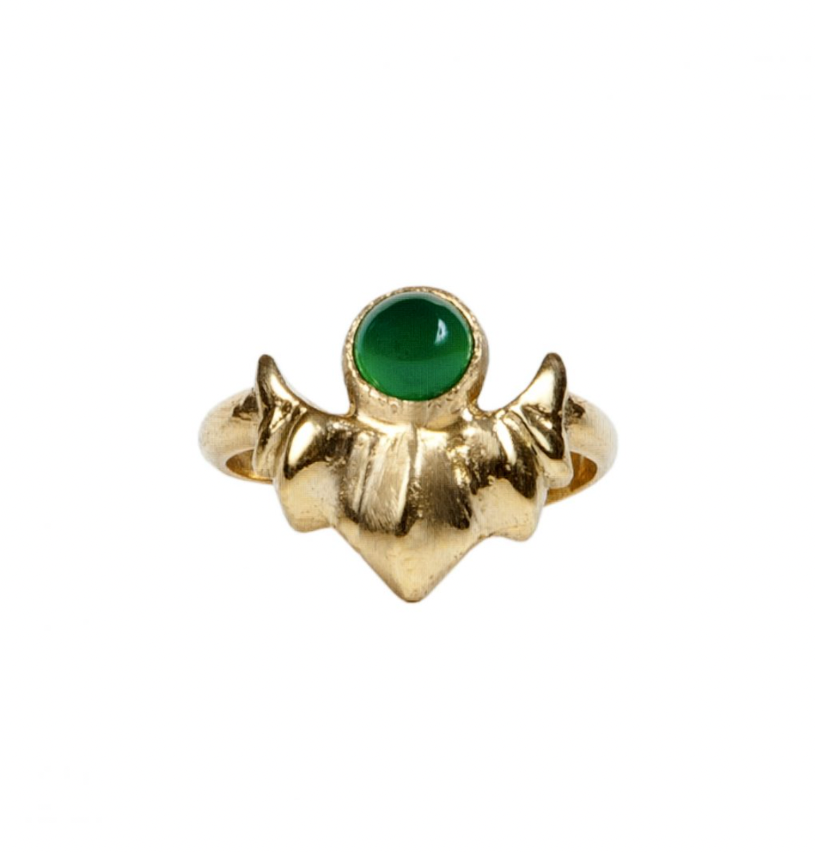 Sun Ring In Garnet Or Green Agate