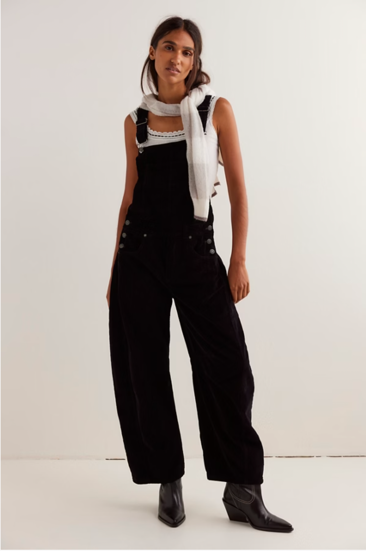 Good Luck Cord Overall In Black Ember