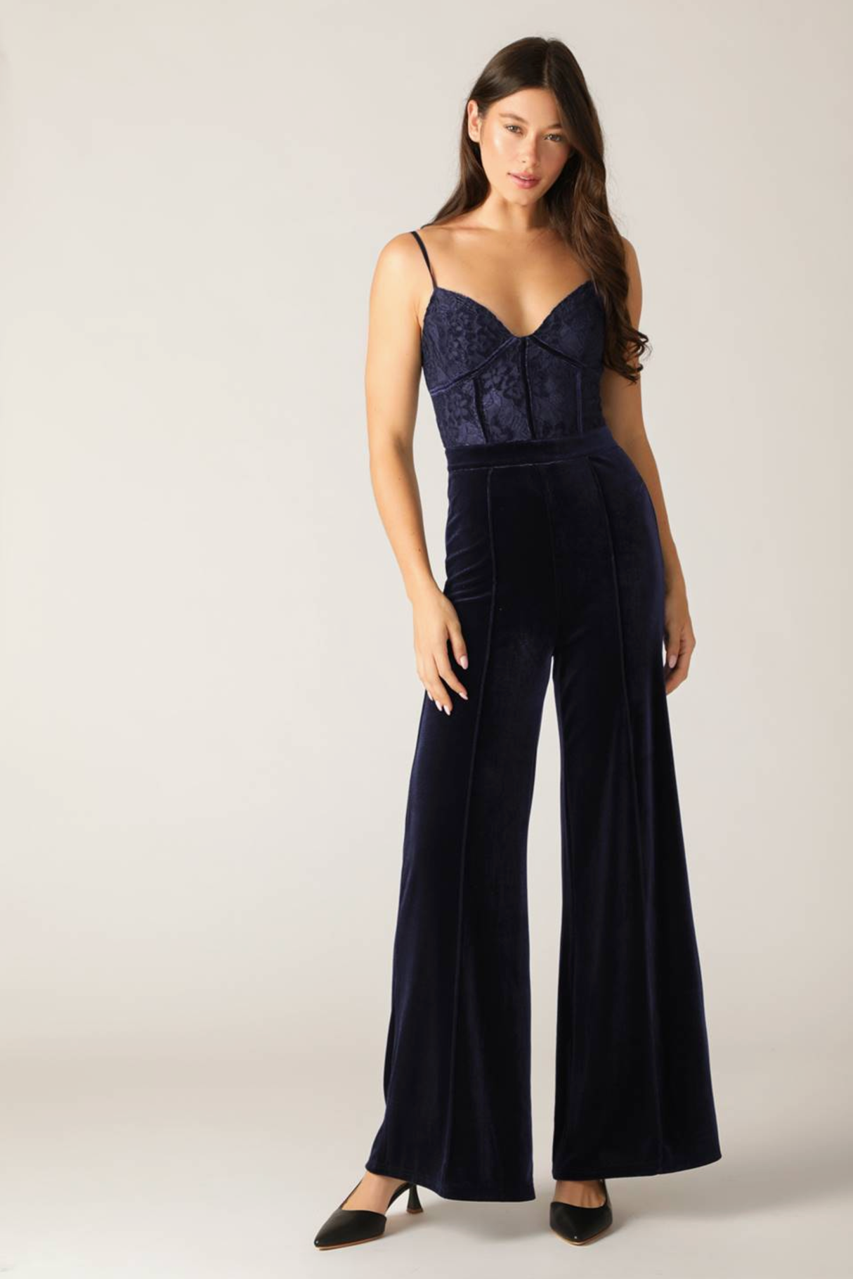 Lace And Velvet Jumpsuit