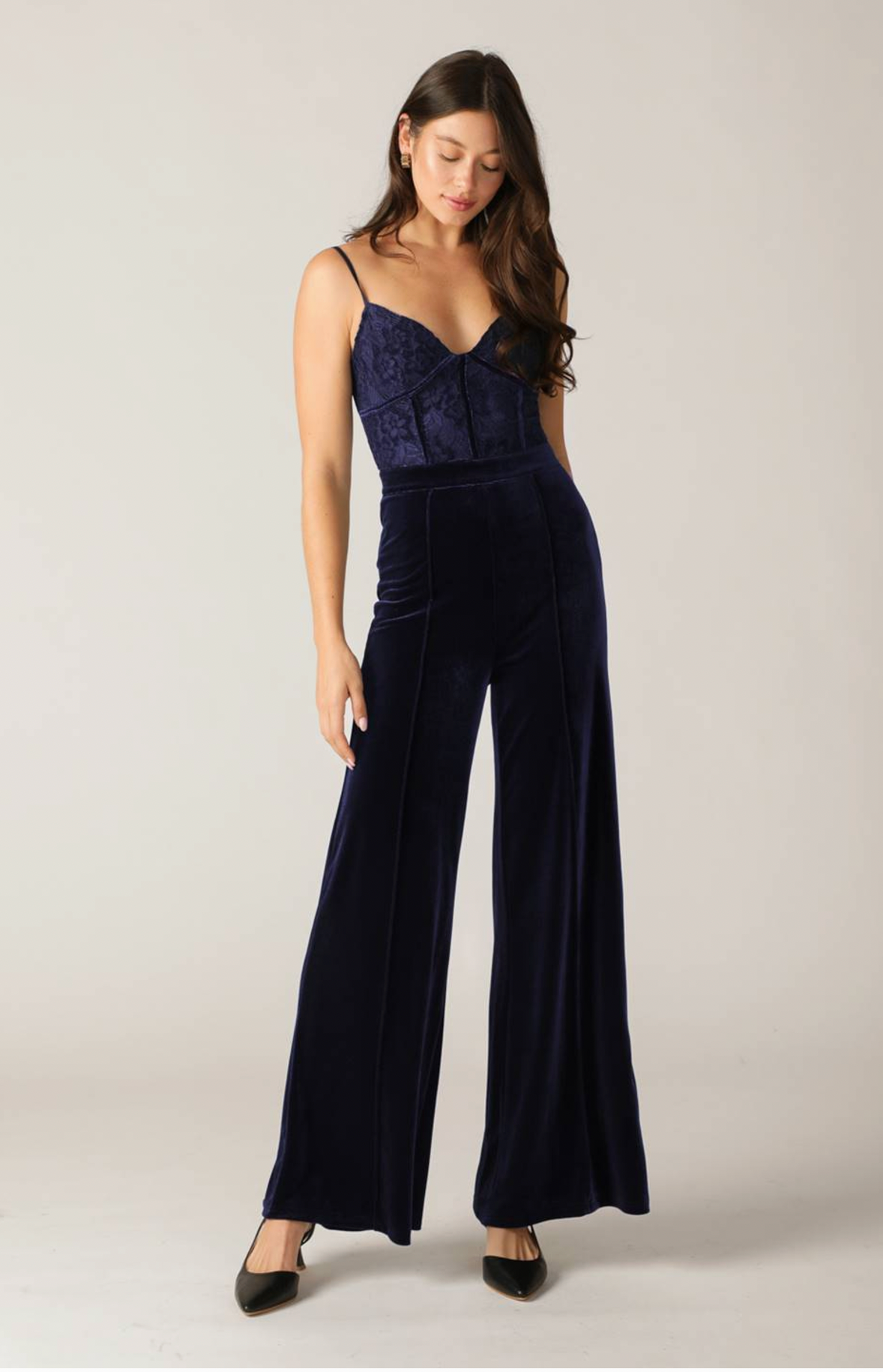 Lace And Velvet Jumpsuit
