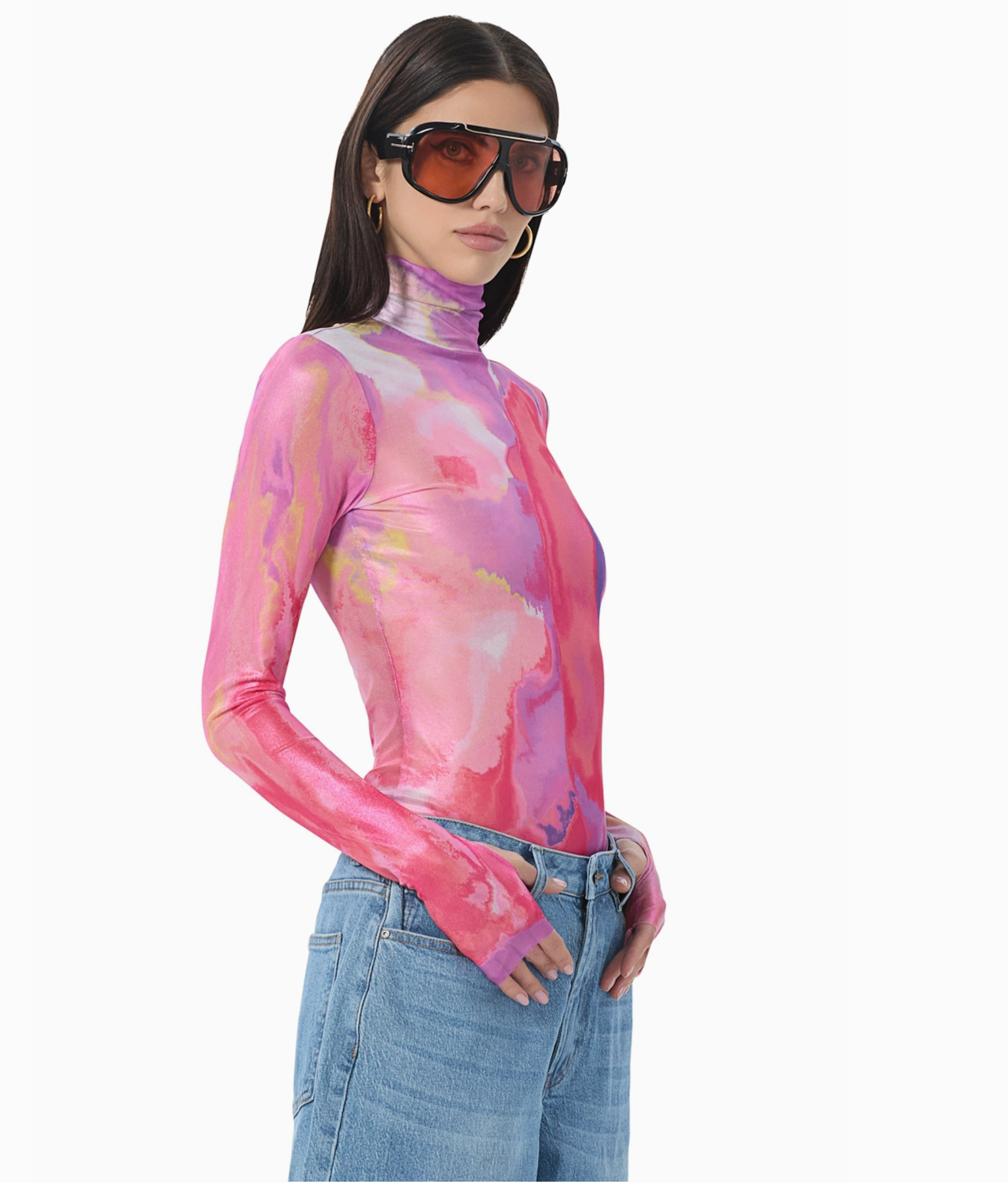 Zadie Metallic Top - Painted Orchid