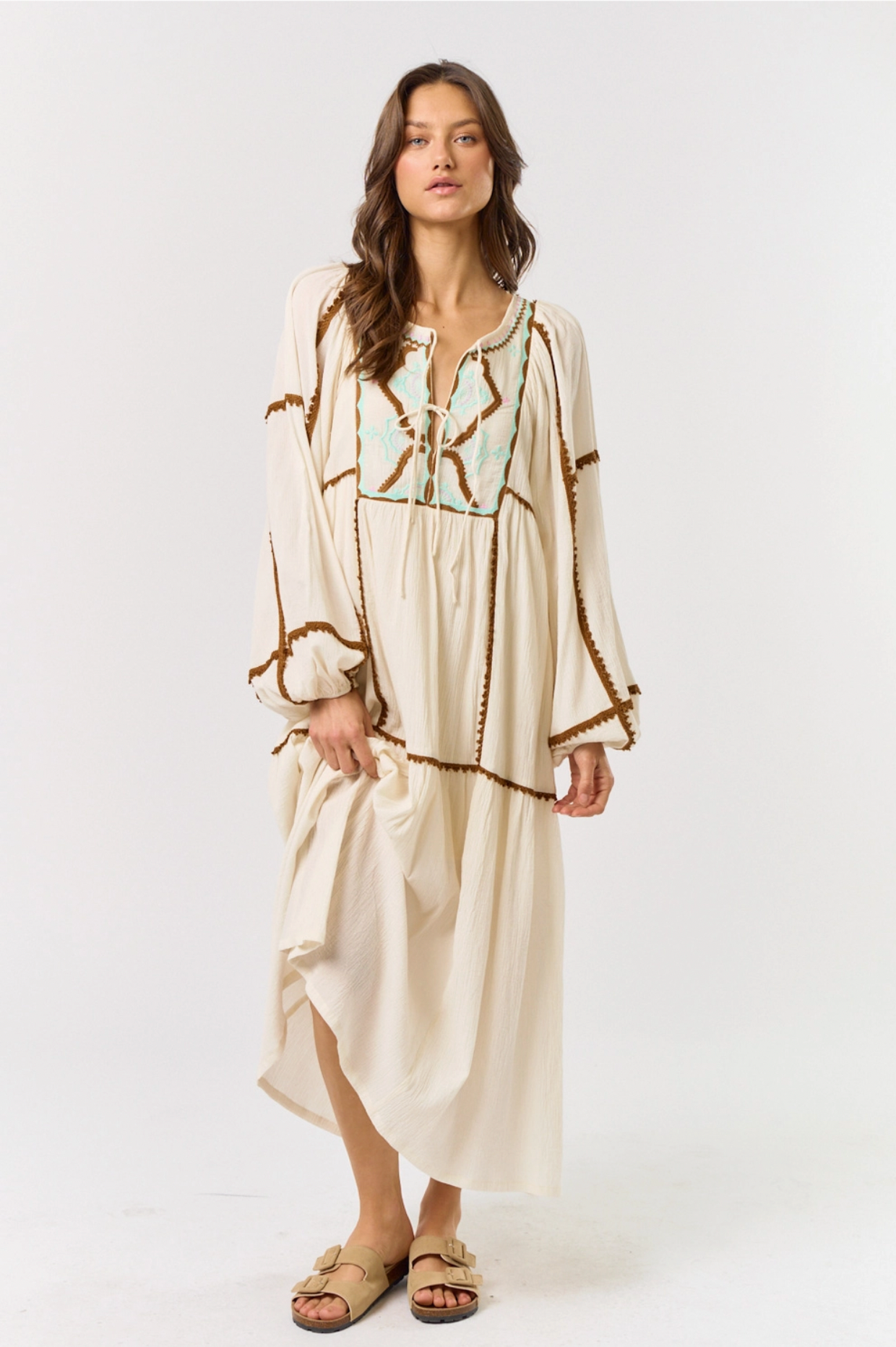 Solstice Embroidered Maxi Dress
