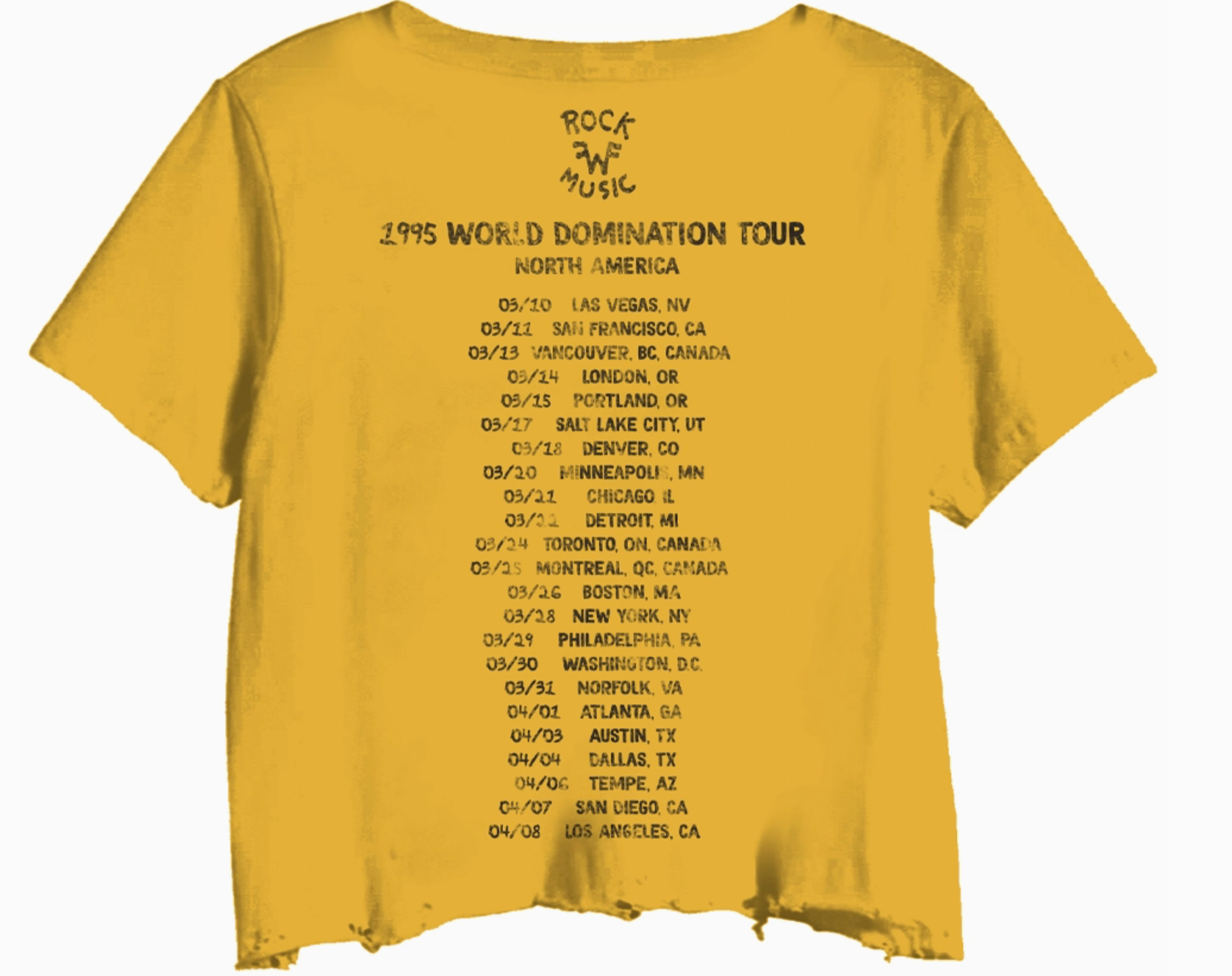 Weezer 95' Tour Crop Tee