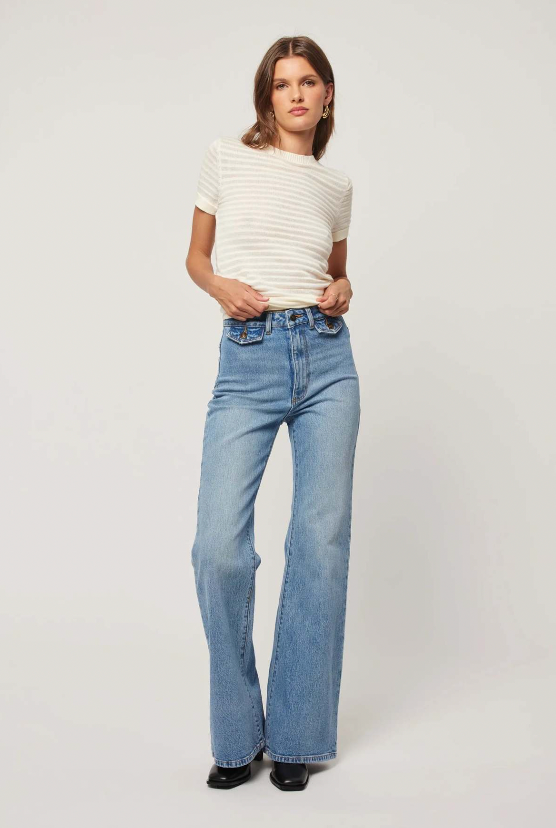 East Coast Flare Jean In Lia Brad Blue By Rolla's