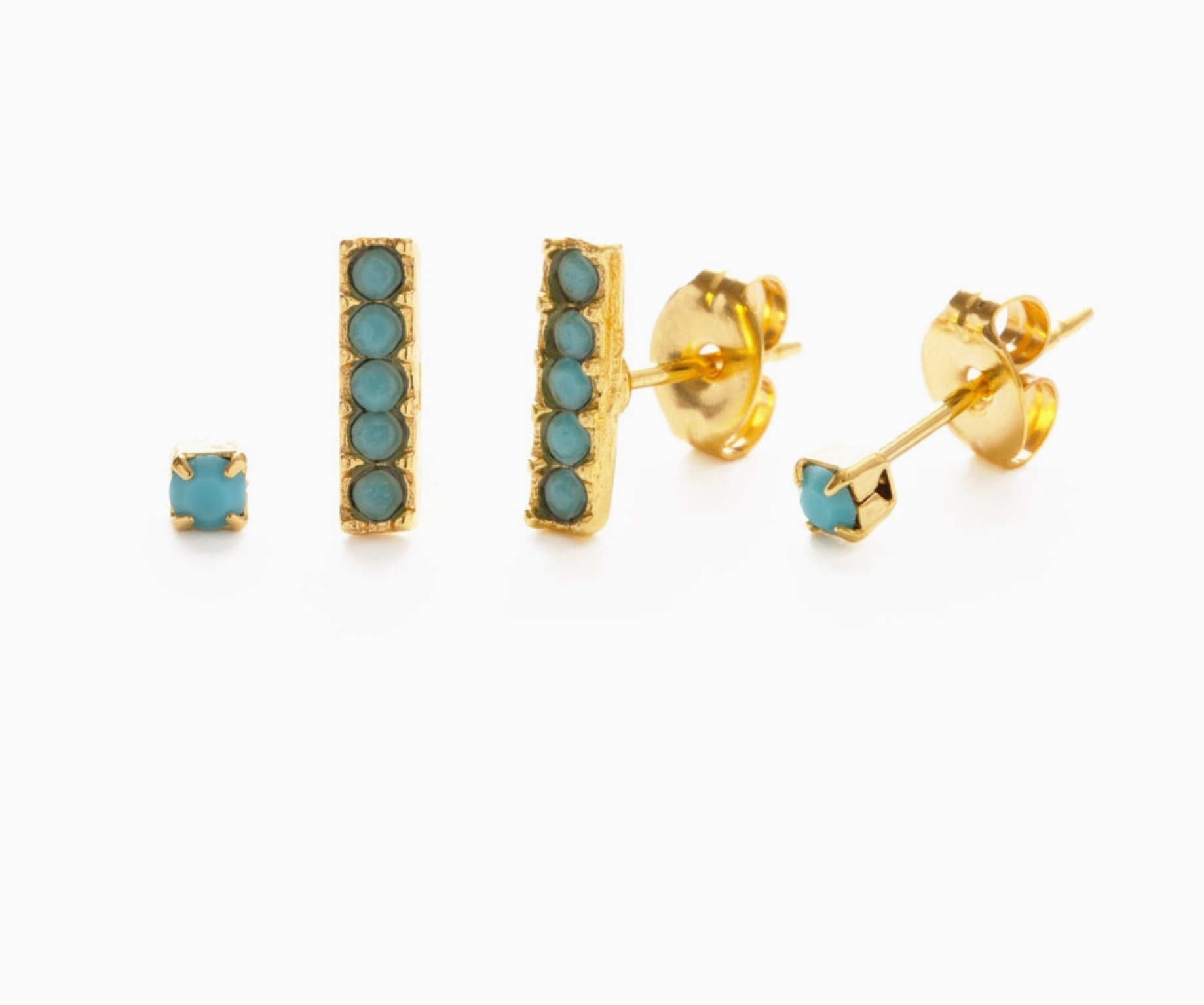 Victorian Stud Combo Set In Turquoise Or Opal