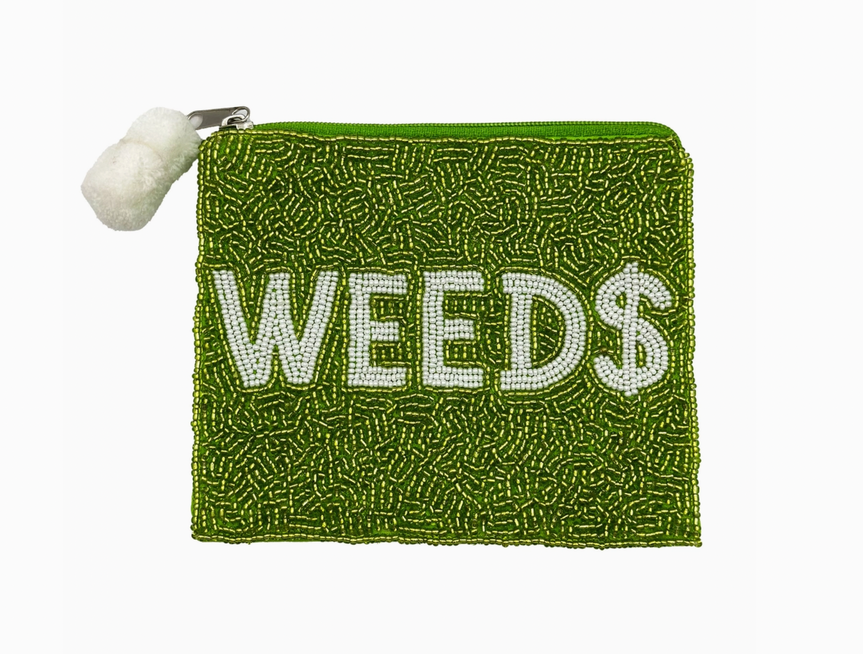 Weed$ Beaded Coin Purse