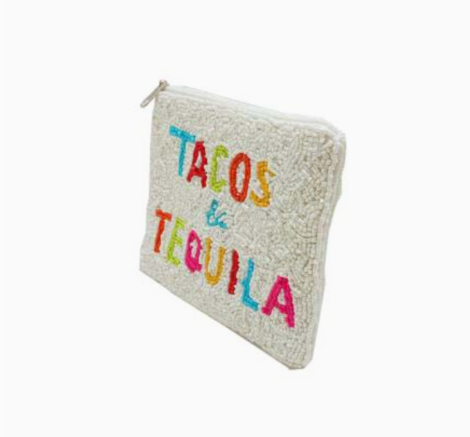 Tacos And Tequila Beaded Coin Purse