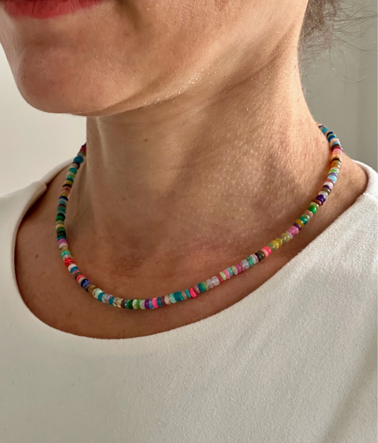 Summer Disco Ethiopian Opal Necklace